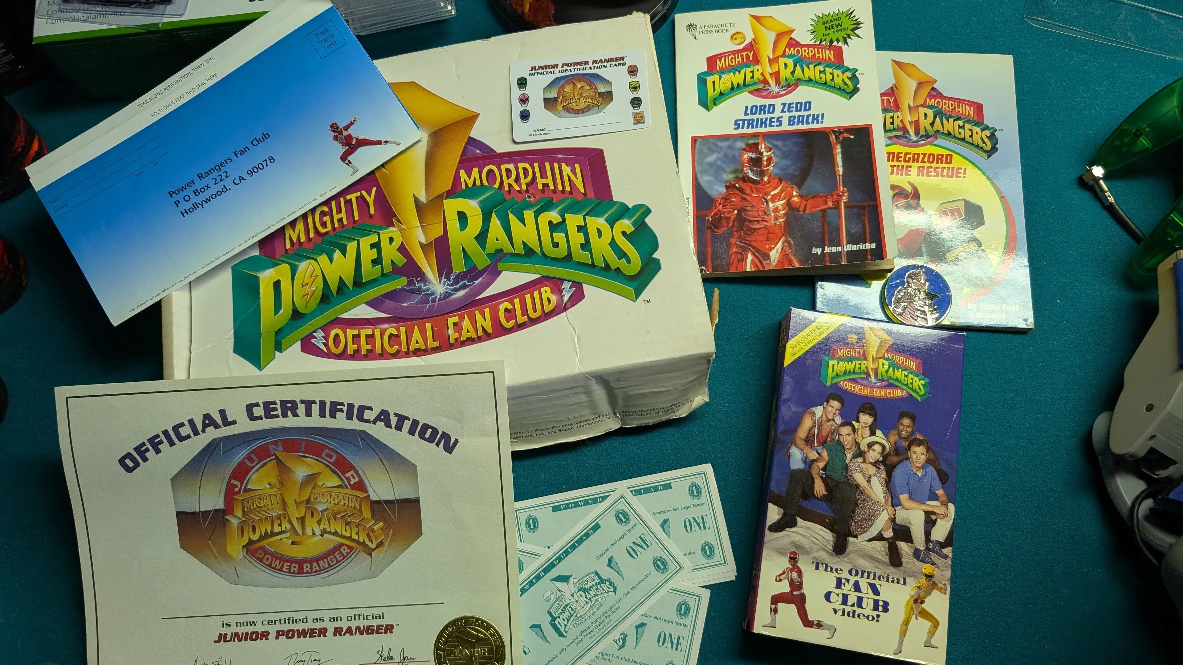 Product image for power rangers fan club lot