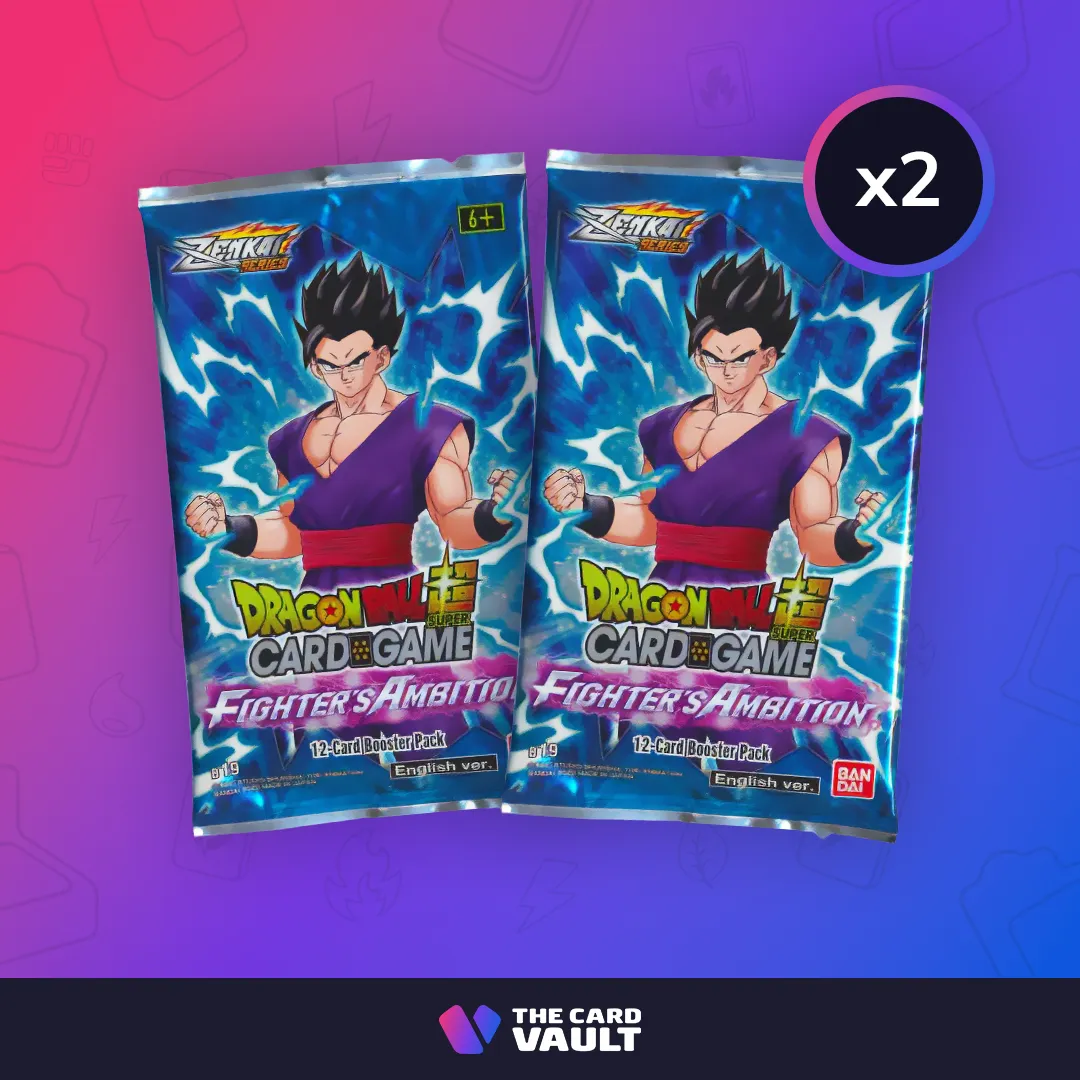 Product image for 2 x Dragon Ball Super CG: Zenkai Series Set 02 - Fighter's Ambition (DBS-B19) Booster Pack