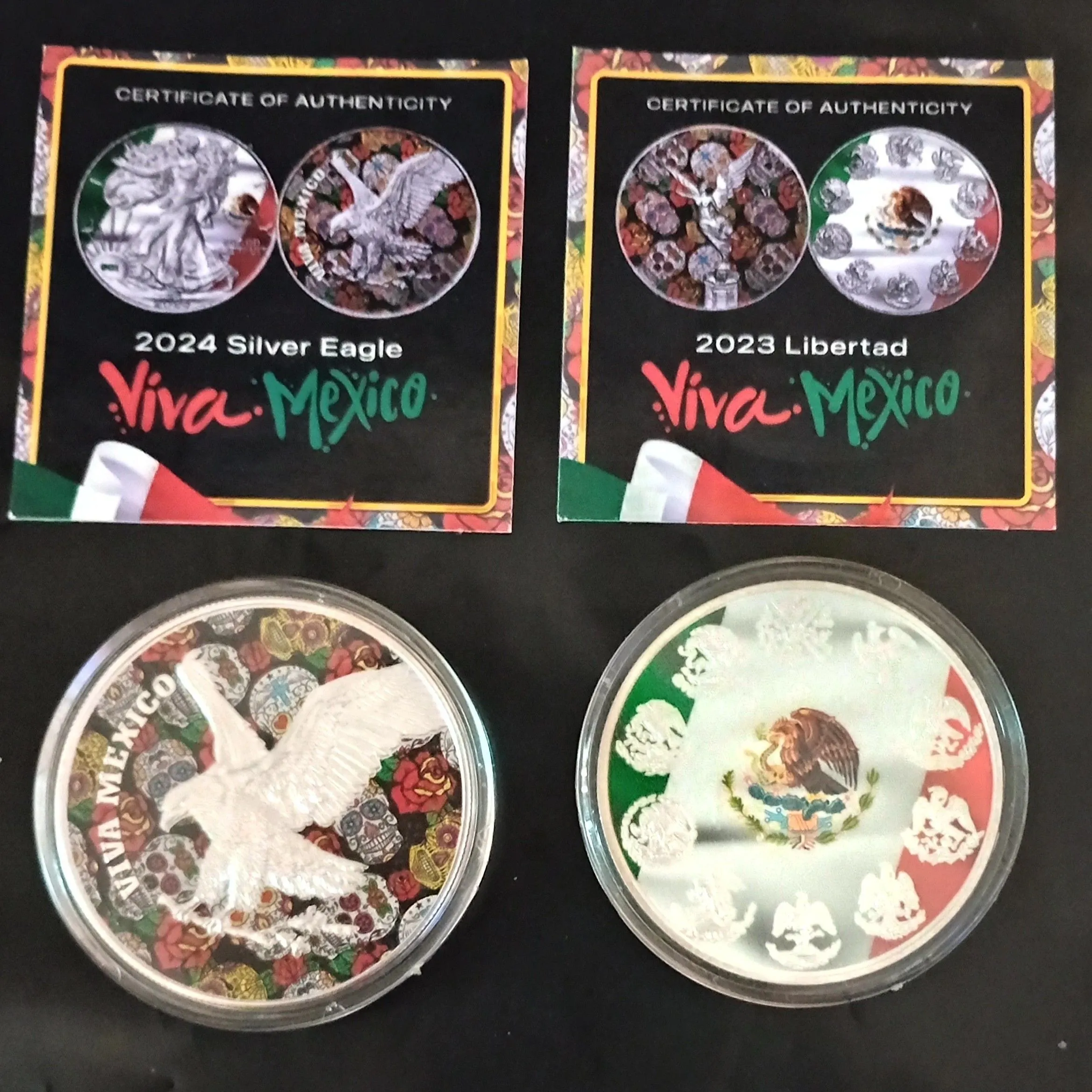 Product image for viva mexico 1 oz libertad & 1 oz Silver Eagle