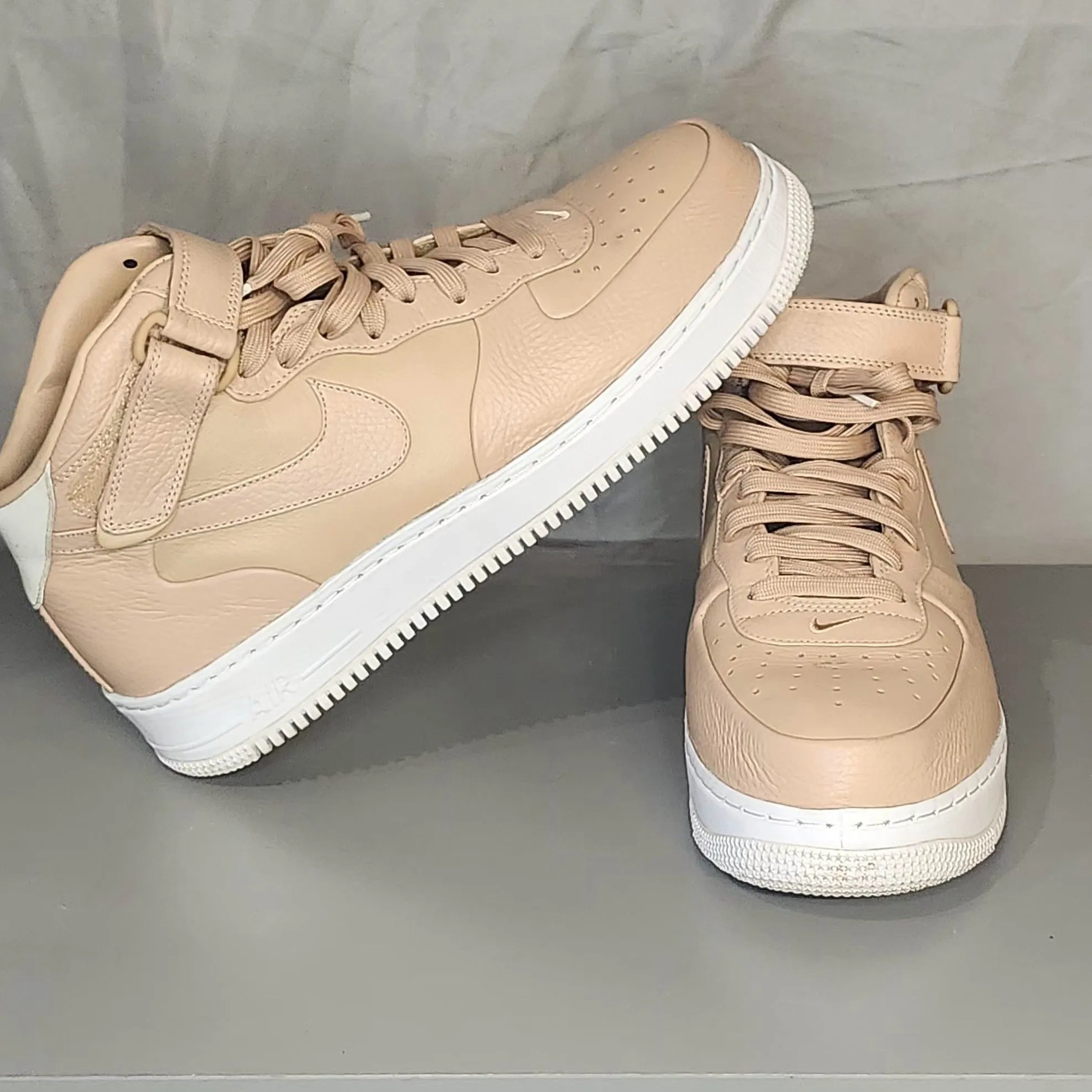nikelab air force 1 mid vachetta tan