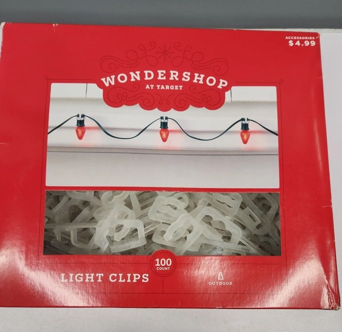 Product image for Wondershop Light Clips 100 Pieces. Used on gutters and shingles. All bulb types
