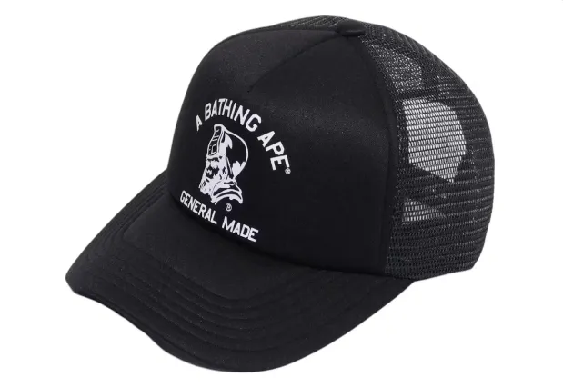 Product image for Headgear - Bape College General Trucker Hat Black