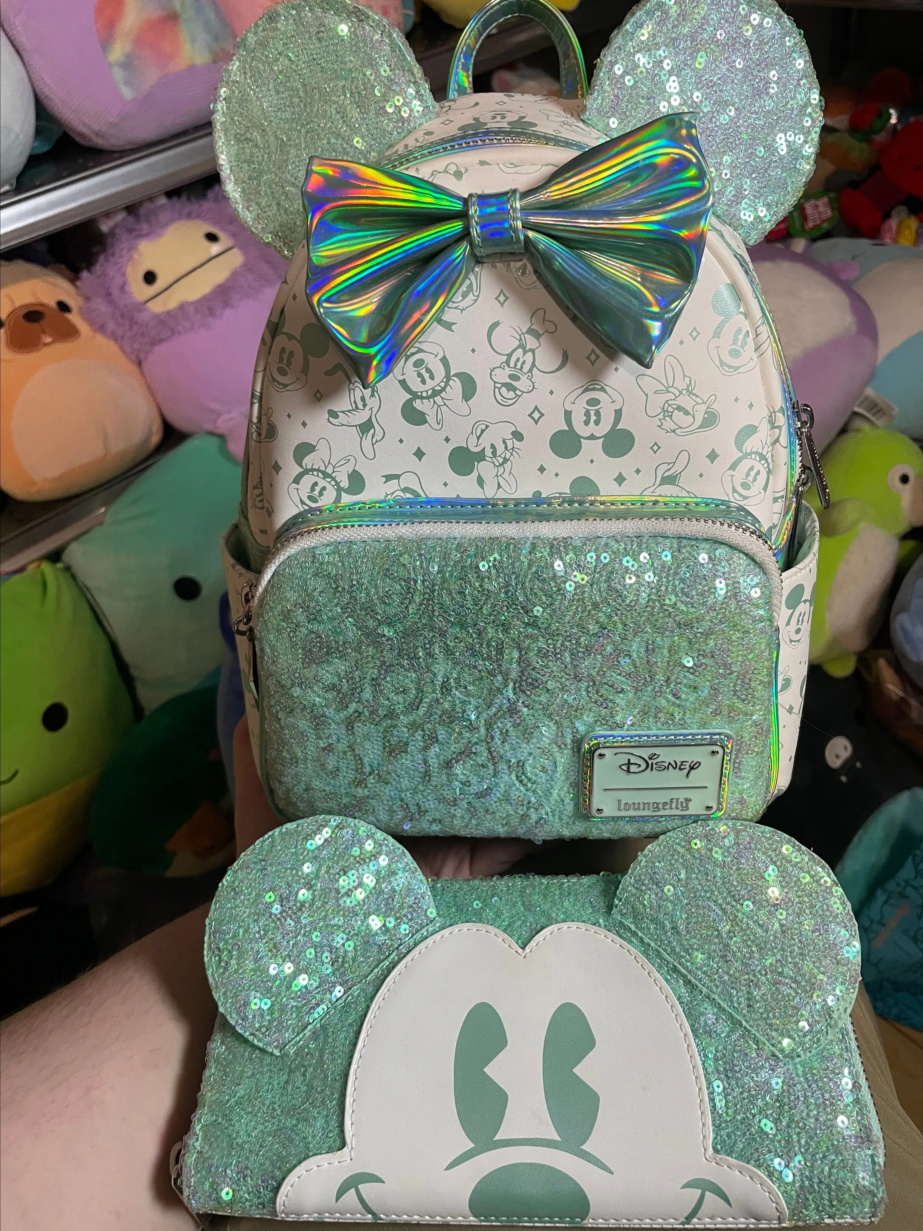 Product image for Loungefly x Disney 100 Anniversary Mickey Hallmark Exclusive Backpack and Wallet