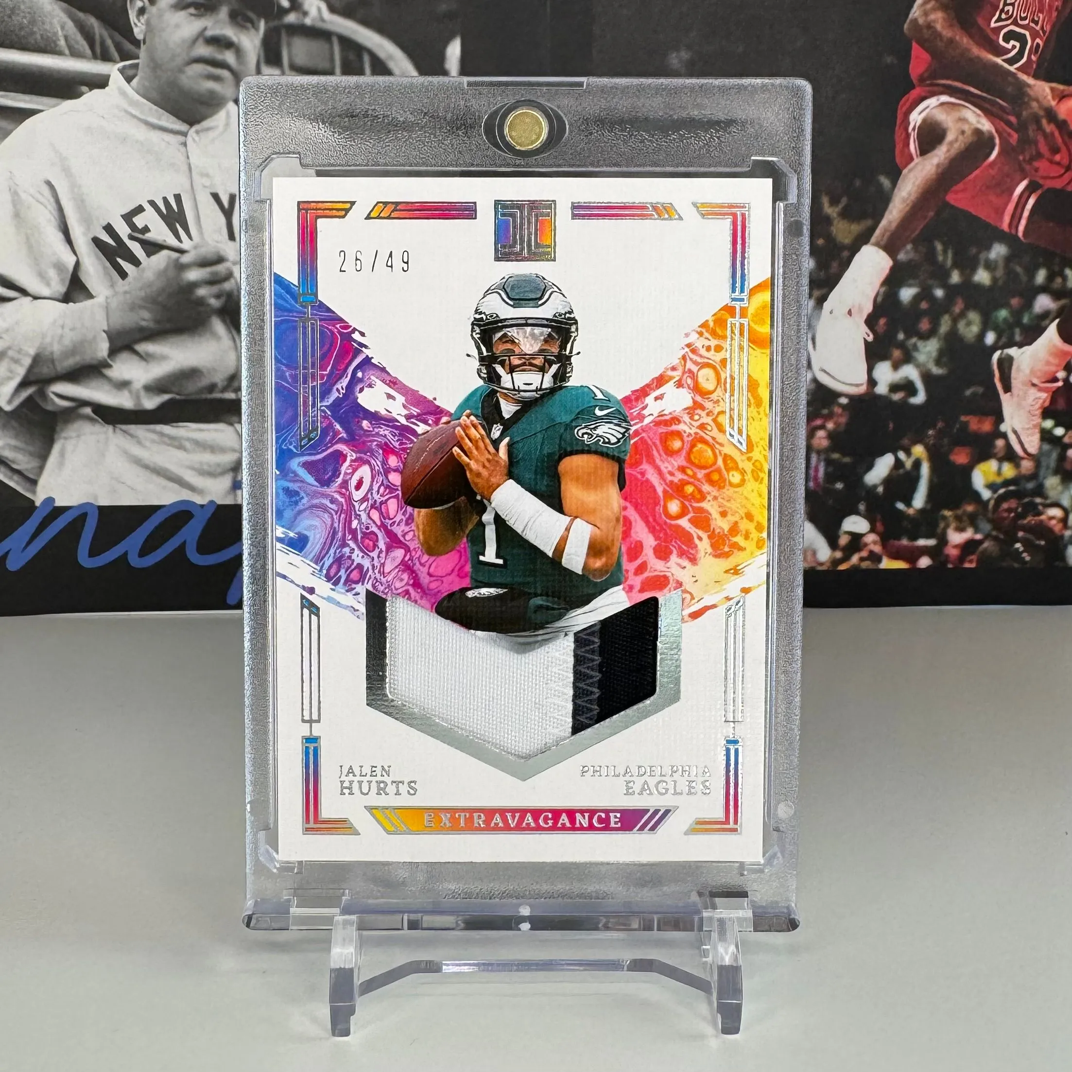 Product image for JALEN HURTS 2024 IMPECCABLE FOTL Extravagance Silver /49 Color Patch Eagles