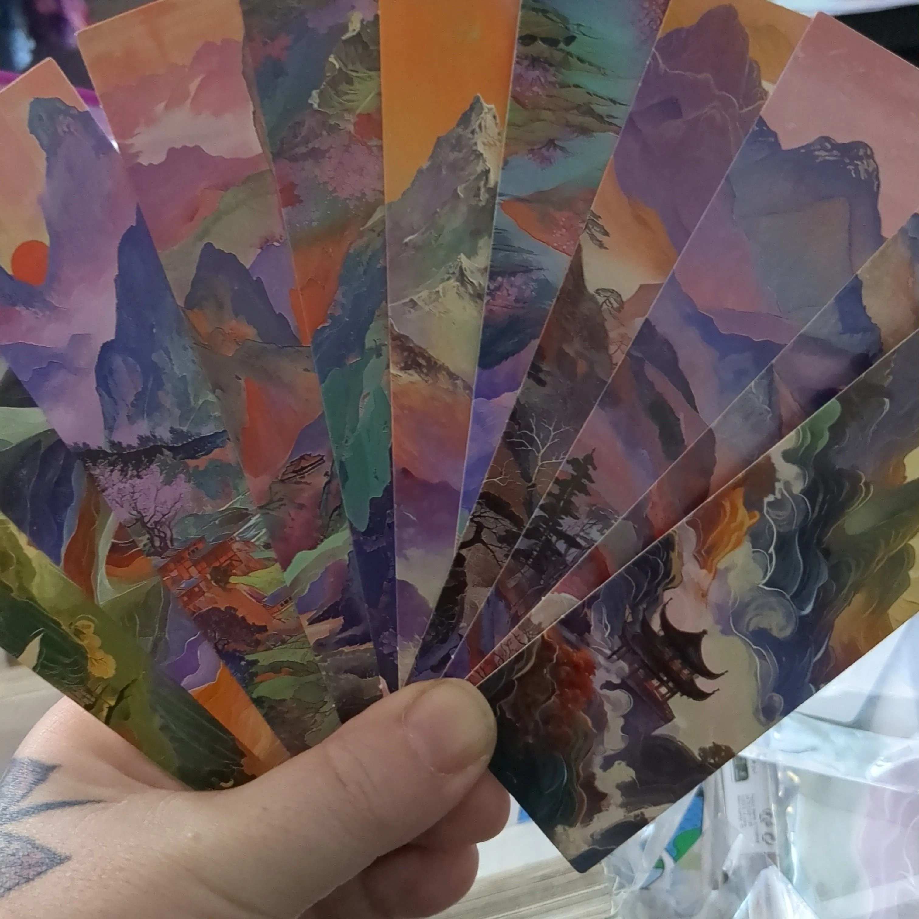 Product image for CHEAP ASS SHIPPING!! ONE painted scenery bookmark