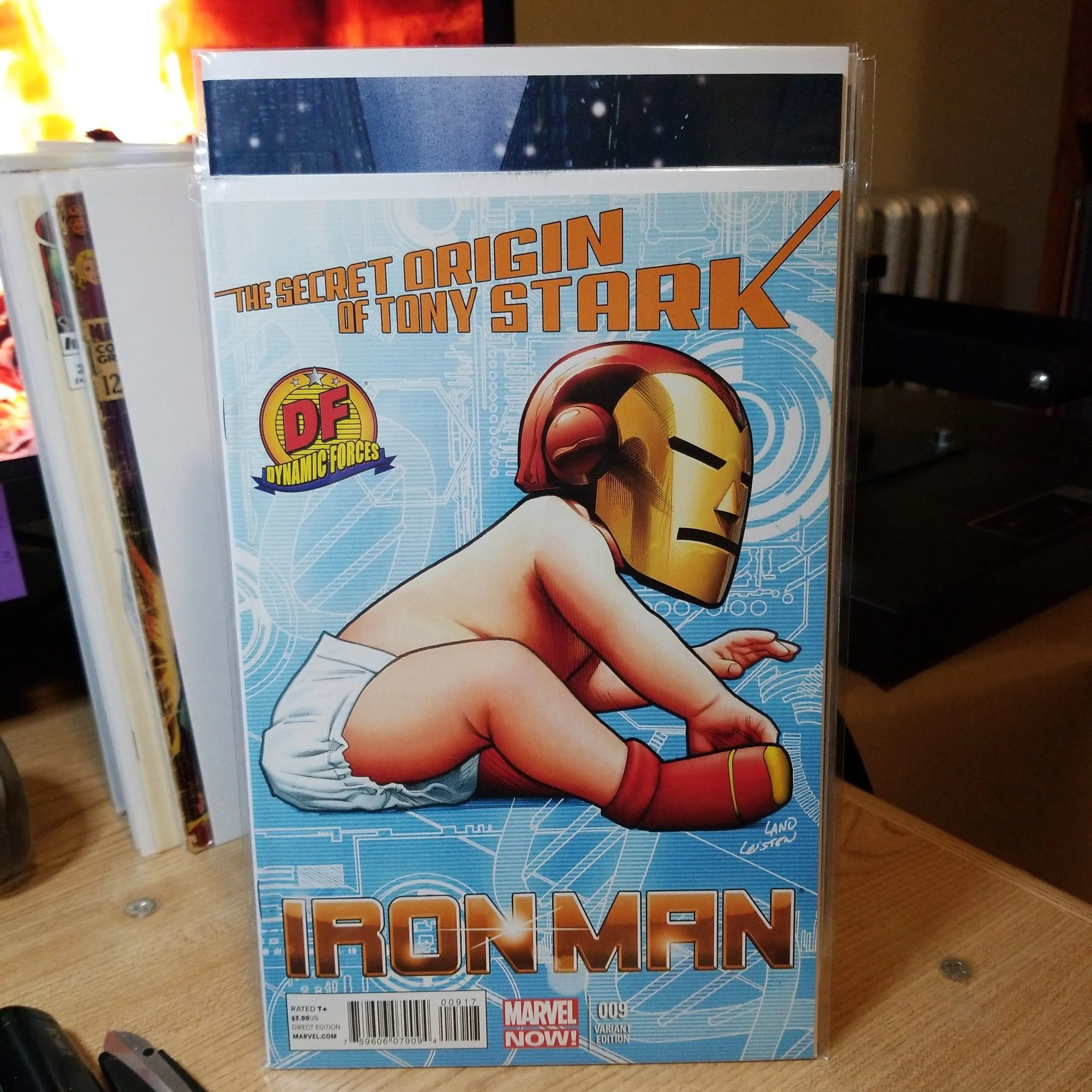Product image for Iron Man #9 dynamic Forces variant limited to 3000 copies. with coa