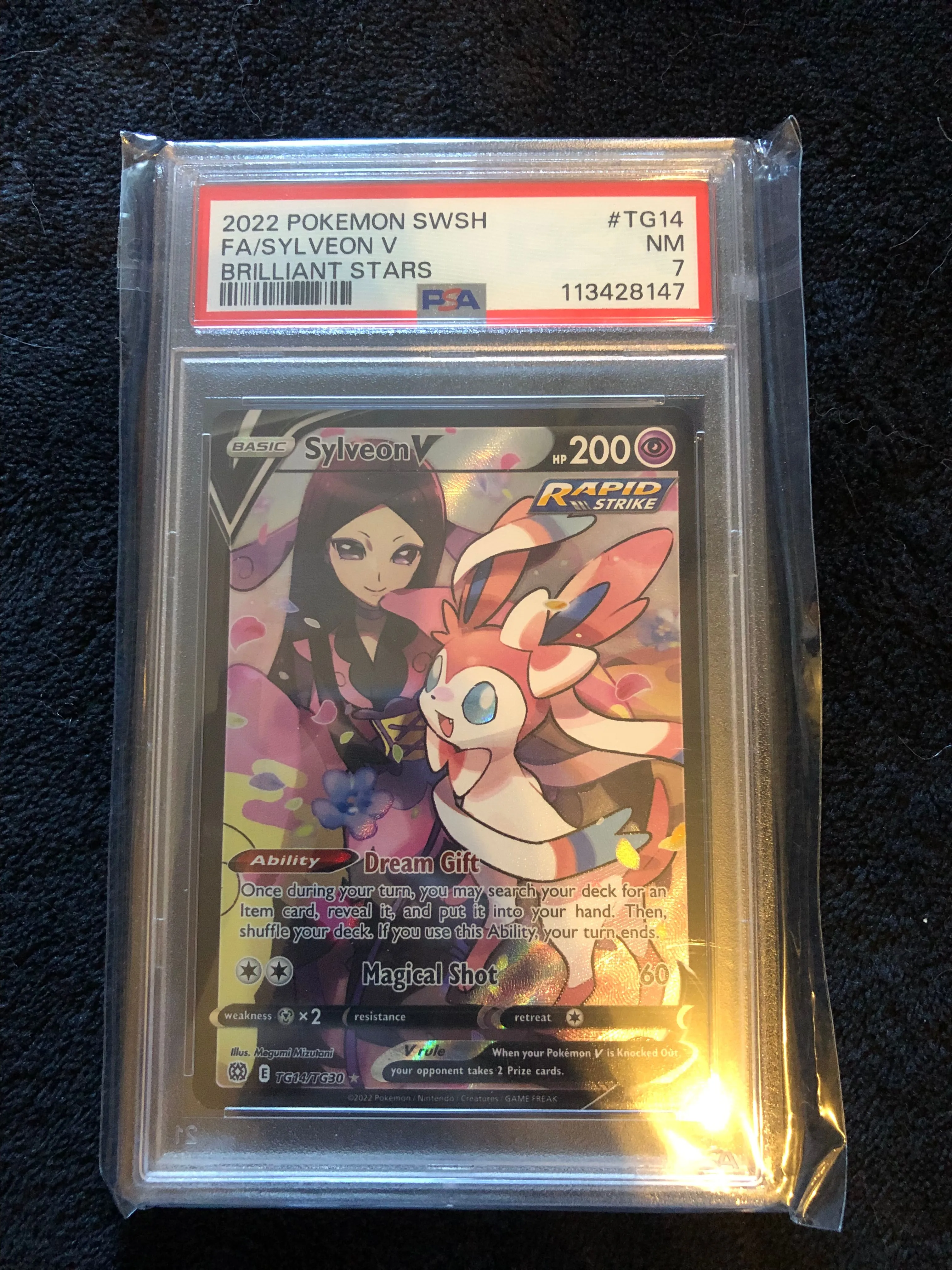 Product image for Pokemon PSA 7 Sylveon V #TG14