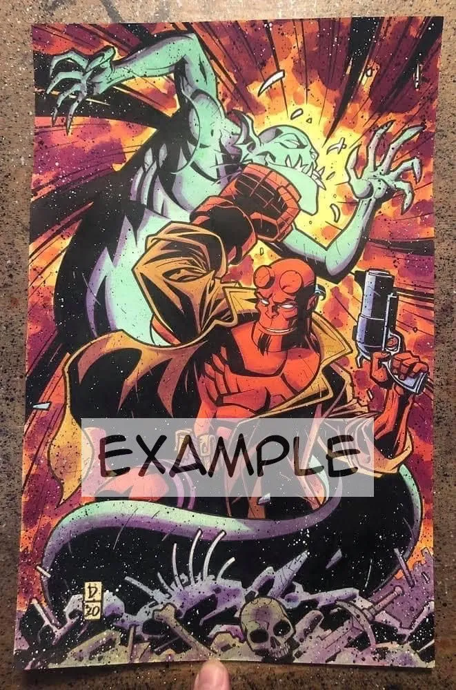 Product image for Custom 9”x14” Acrylic paint and Ink Commission
