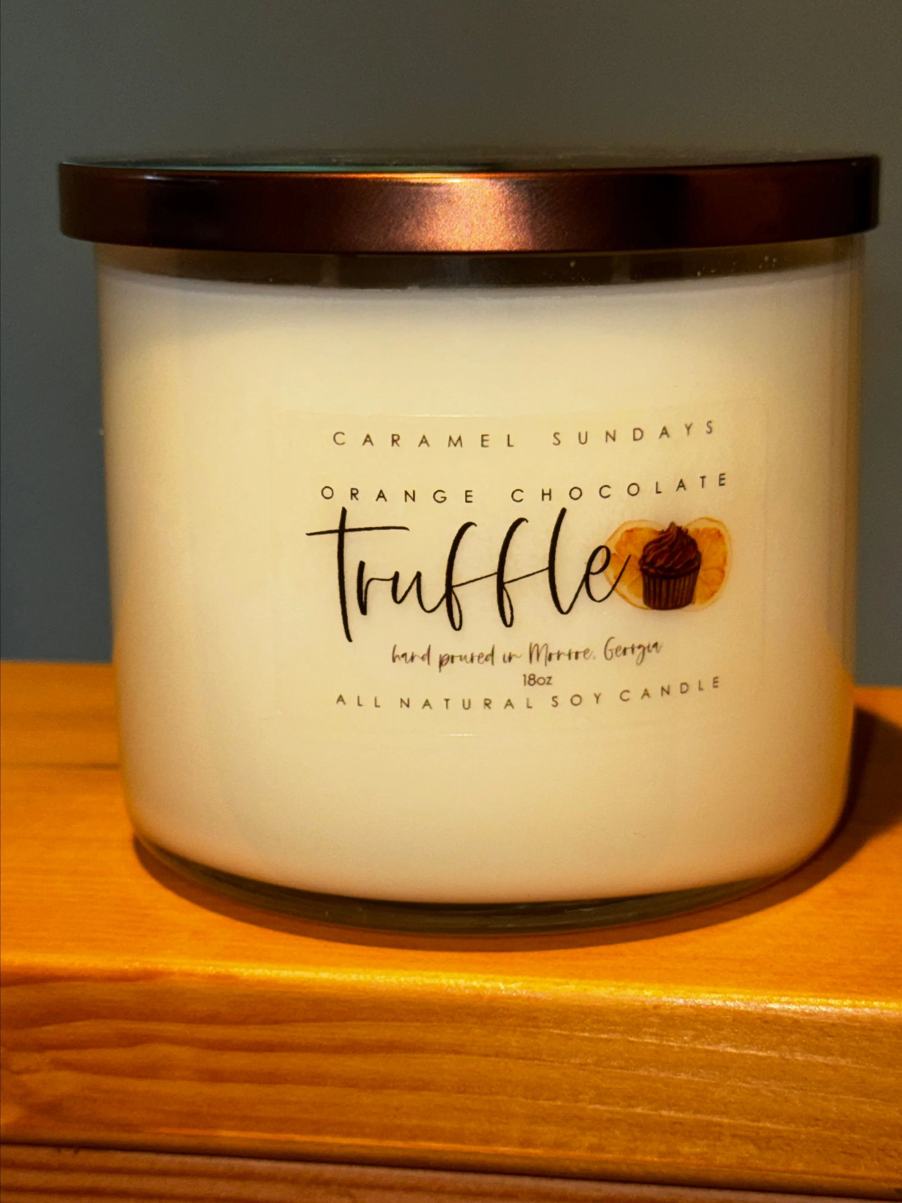 Product image for Caramel Sundays "Orange Chocolate Truffle" 2 Wick Candle