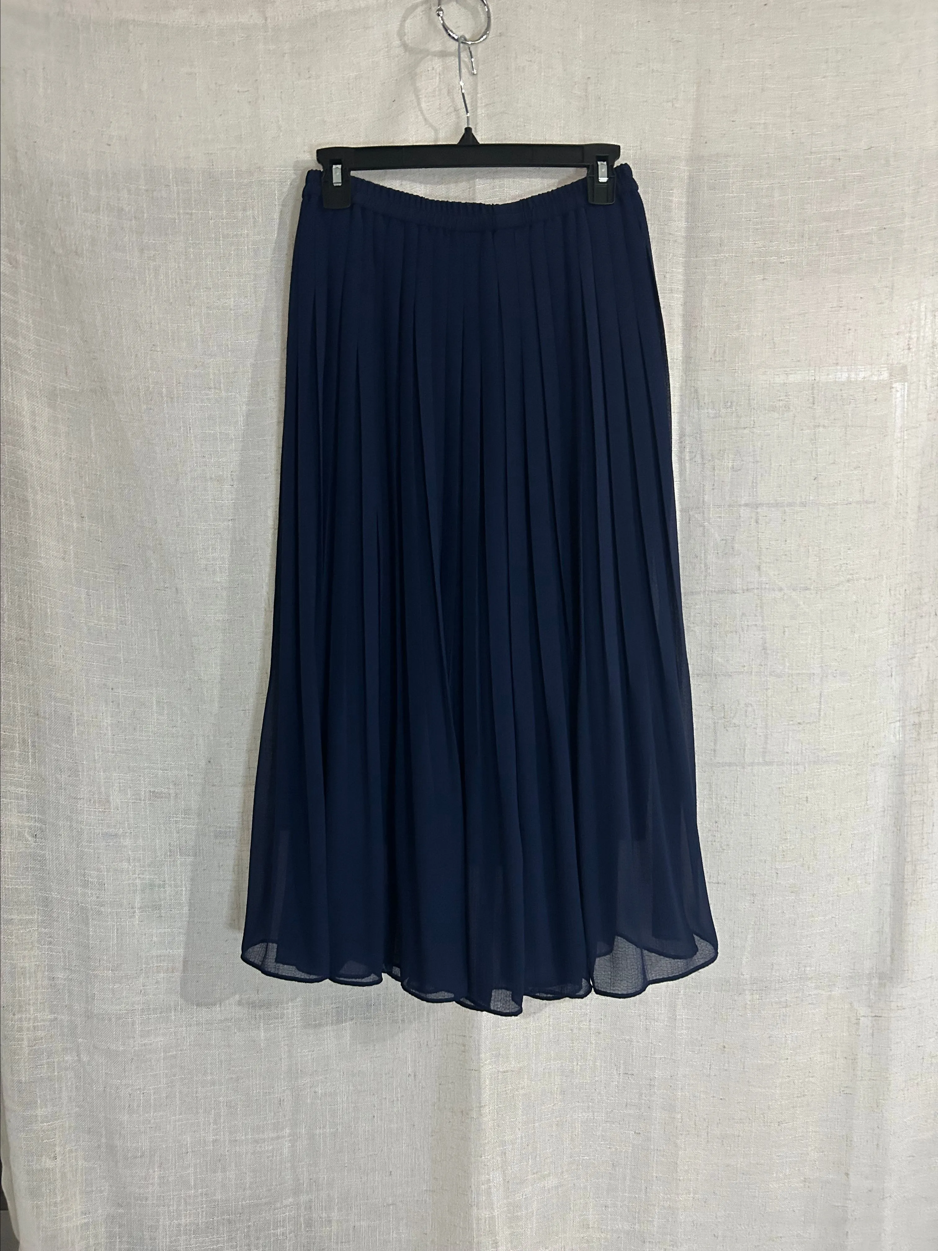 Product image for Navy Blue Pleated Maxi Skirt