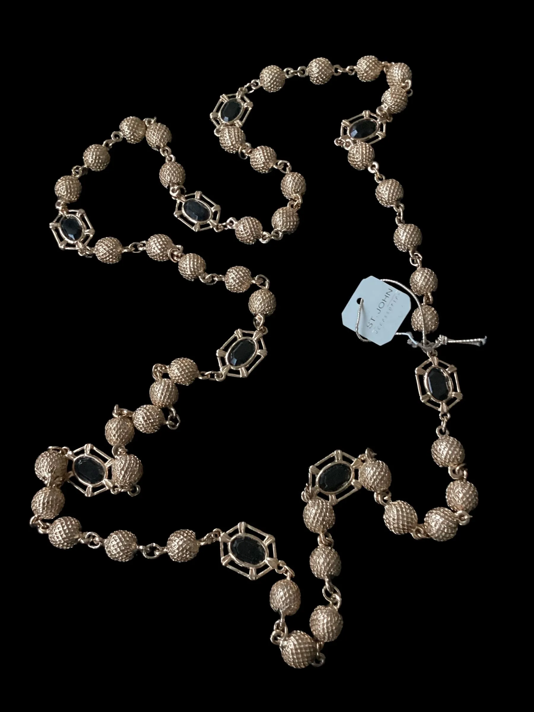 Product image for St. John Heavy Gold & Black Necklace (t94)