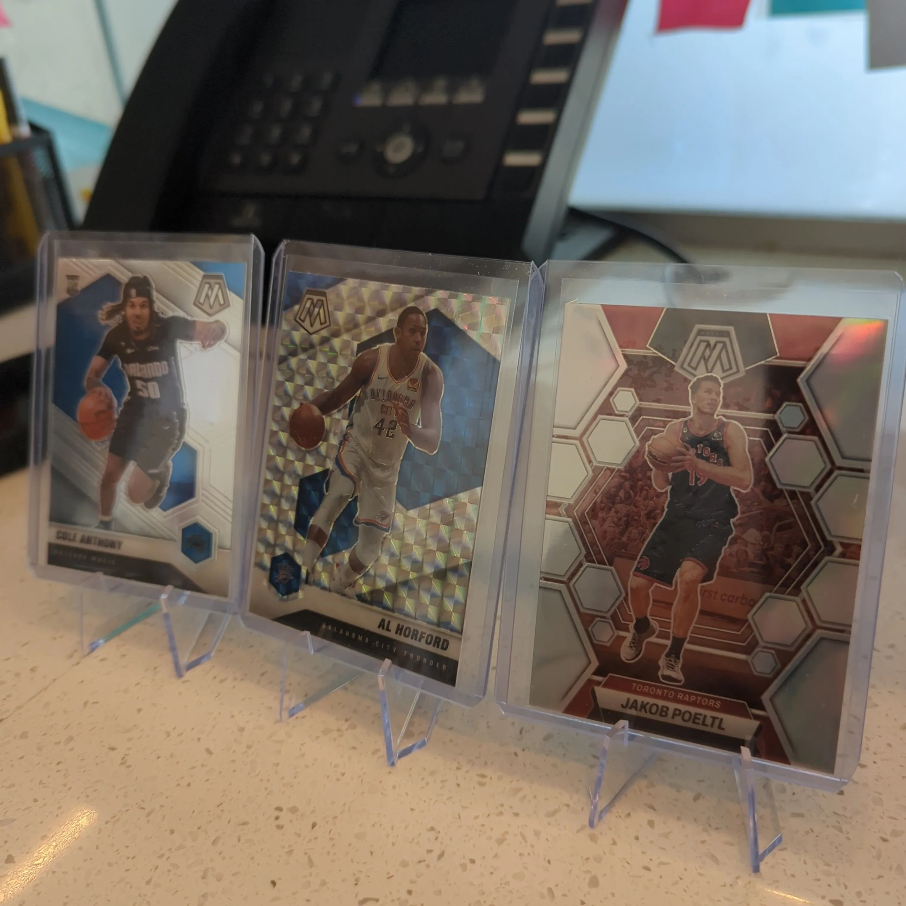 Product image for 3 Card Lot Al Horford, Cole Anthony, and Jacob Poetl