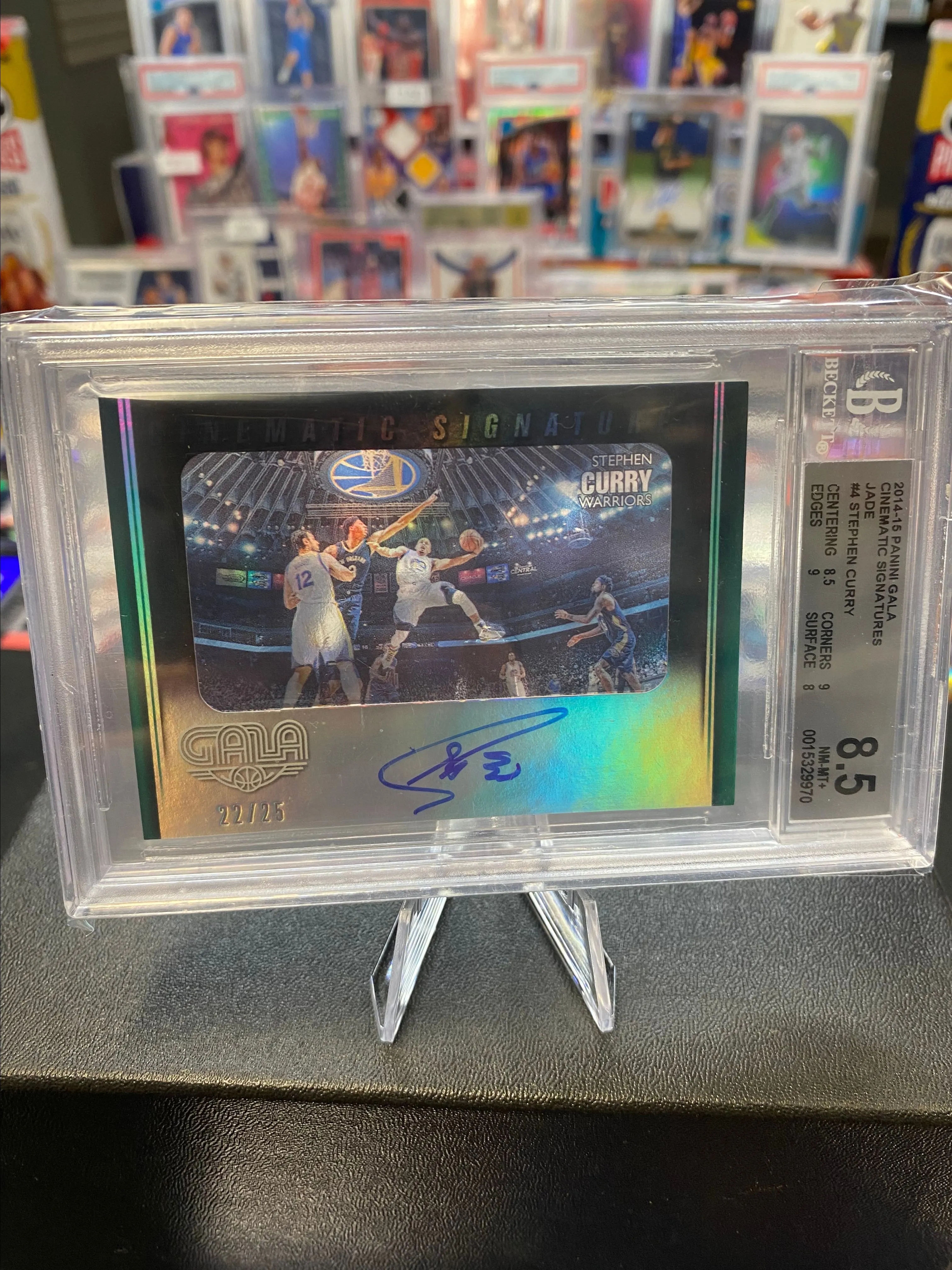 Product image for Steph Curry 2014/15 Cinematic Gala auto 22/25 Beckett 8.5