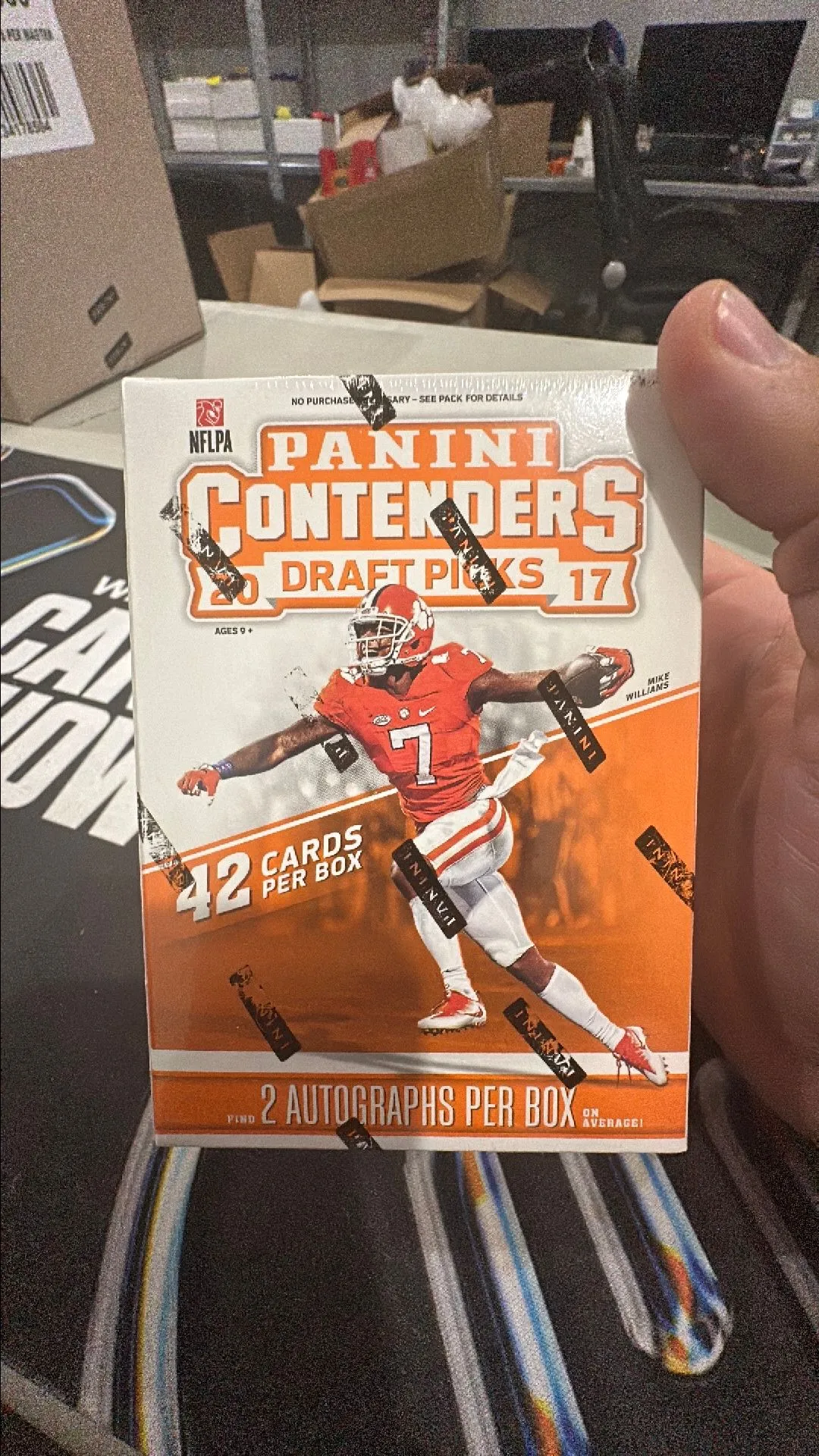 Product image for ( 1 ) 2017 Panini Contenders Football DP Blaster Box Patrick Mahomes rookie Chase, two autographs pe