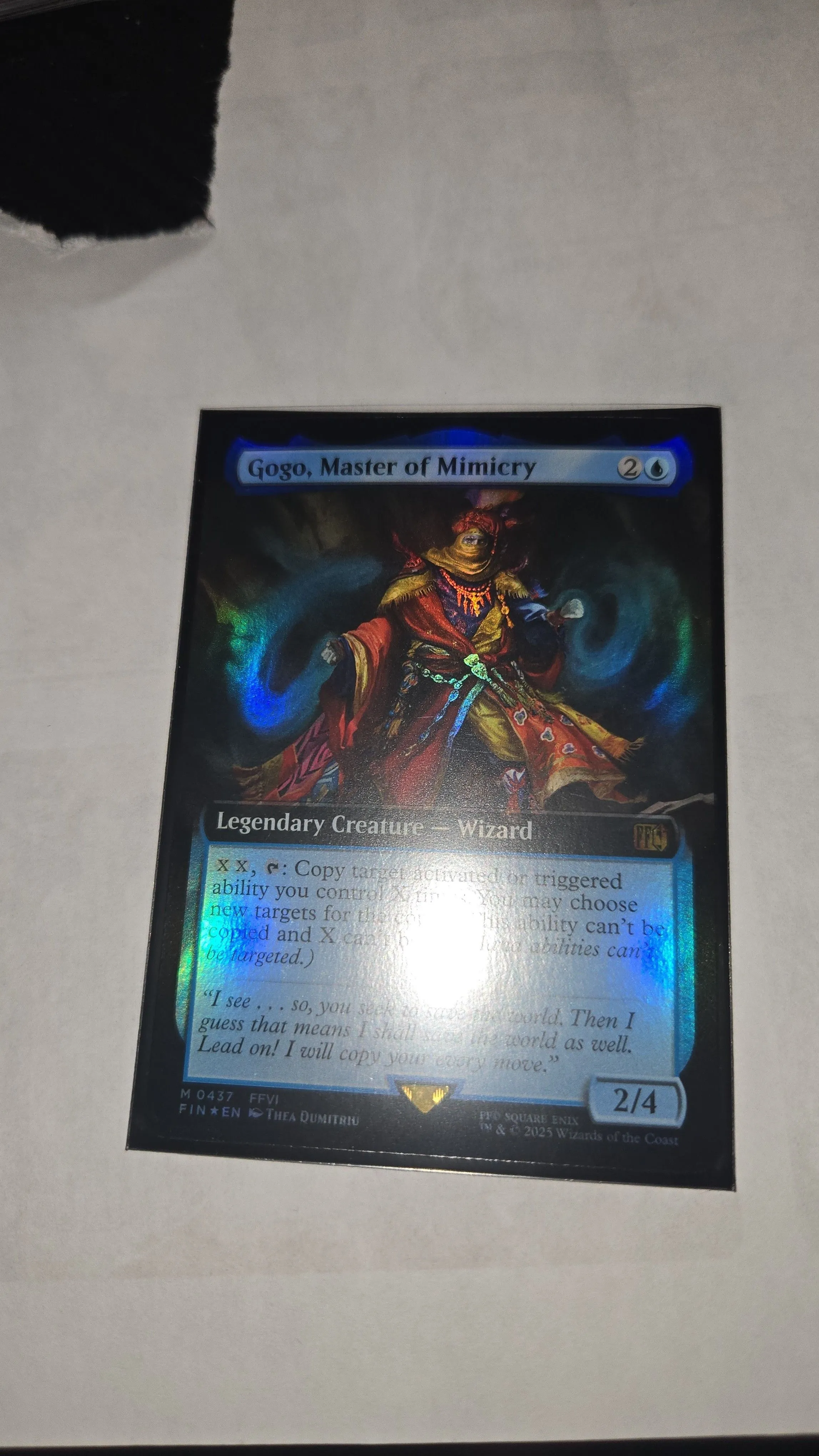 Product image for mtg Final fantasy Extended art foil Gogo, Master of Mimicry