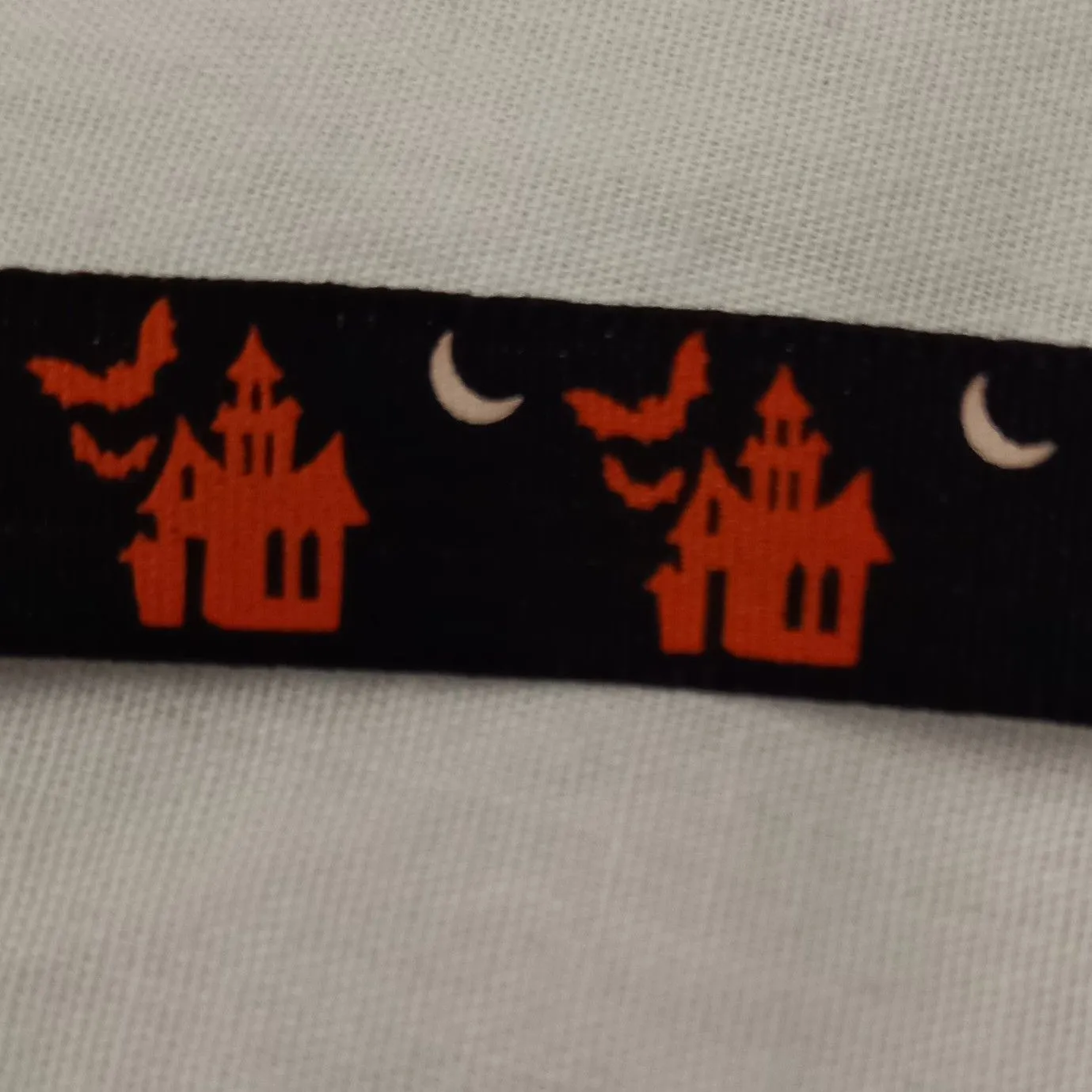 Product image for Orange Spooky House Halloween Ribbon