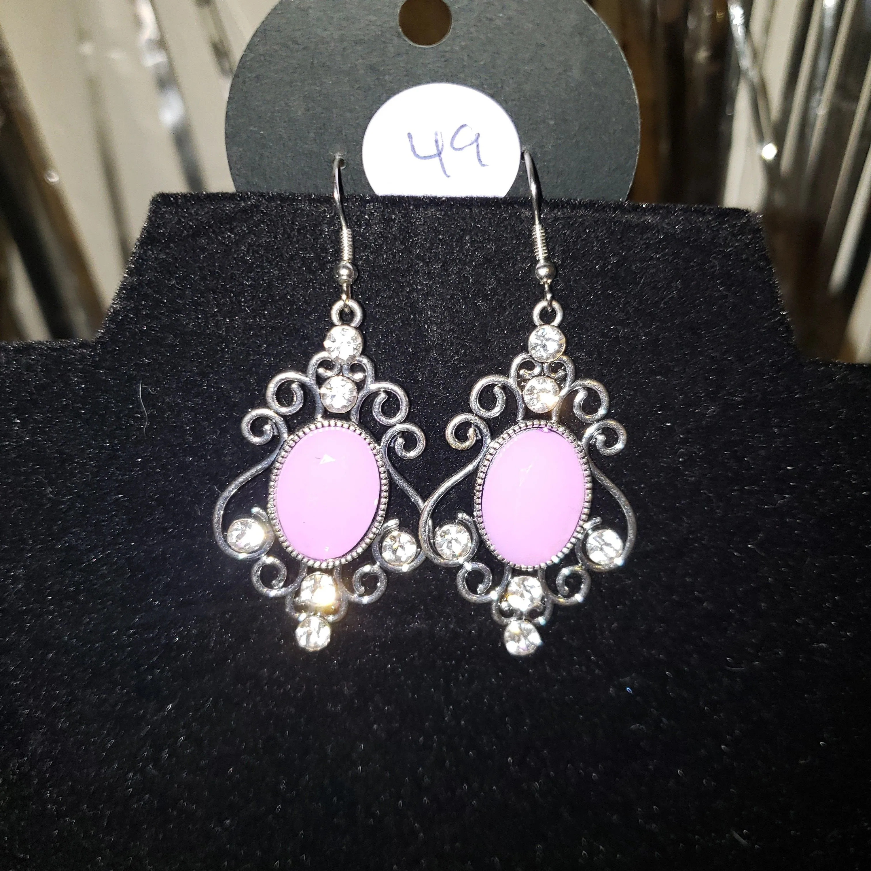Product image for #49 Light Purple Stone Earrings