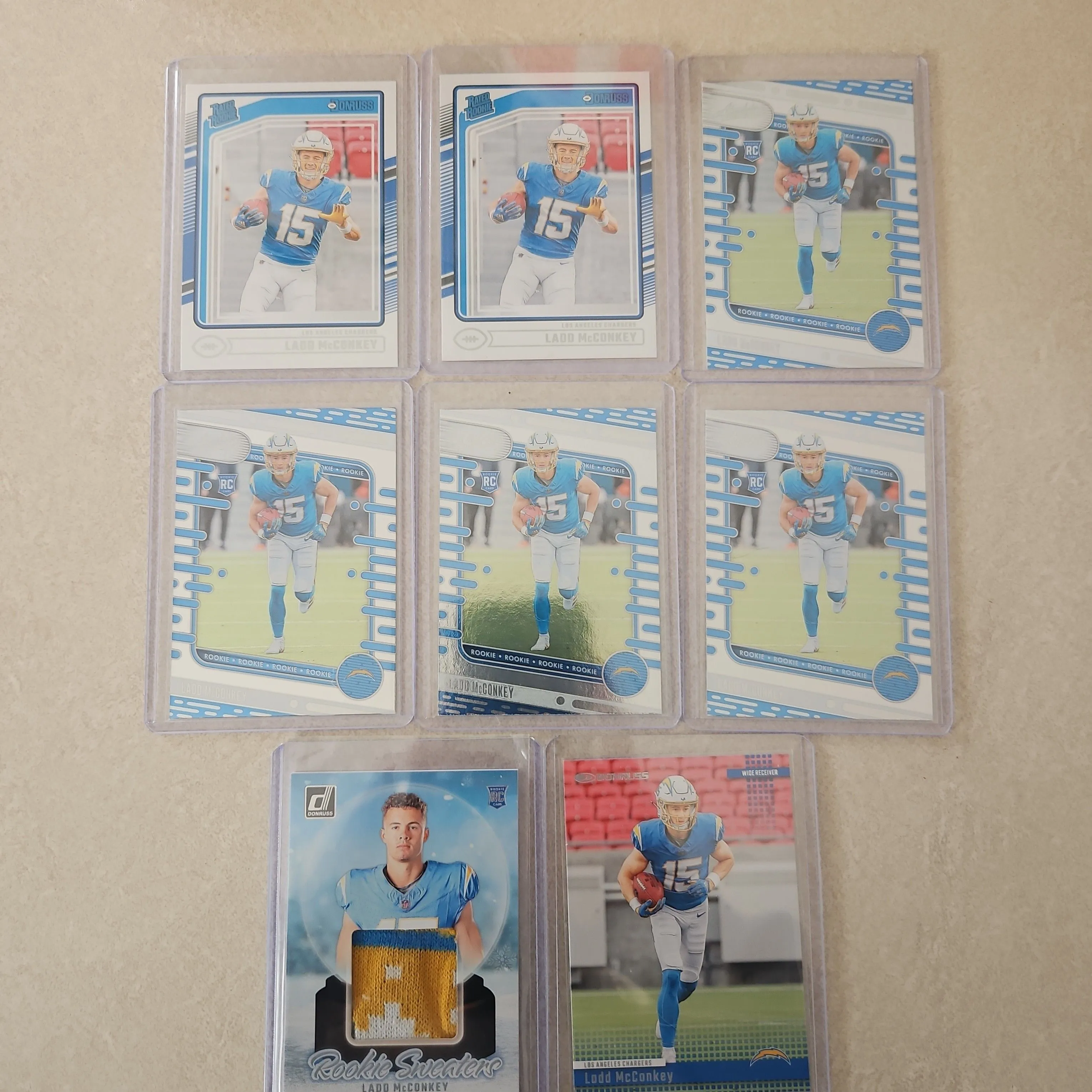 Product image for Ladd McConkey Chargers 8 Card Lot