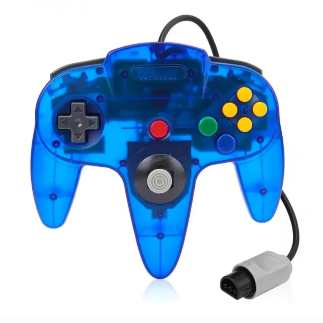 Product image for N64 Transparent Blue Controller Nintendo 64 🔥 Classic N64 Joystick Video Game