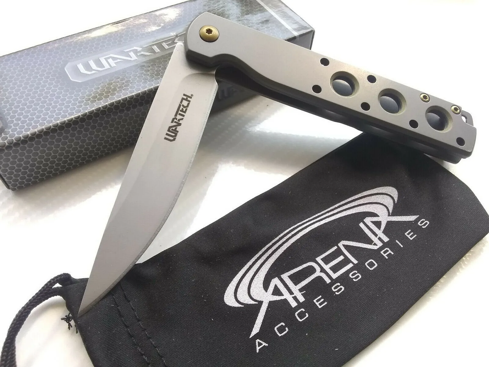 Couteau à Thé Puer En Titane TC4 Avec étui – Outil EDC Indispensable Pour Les Amateurs De Thé