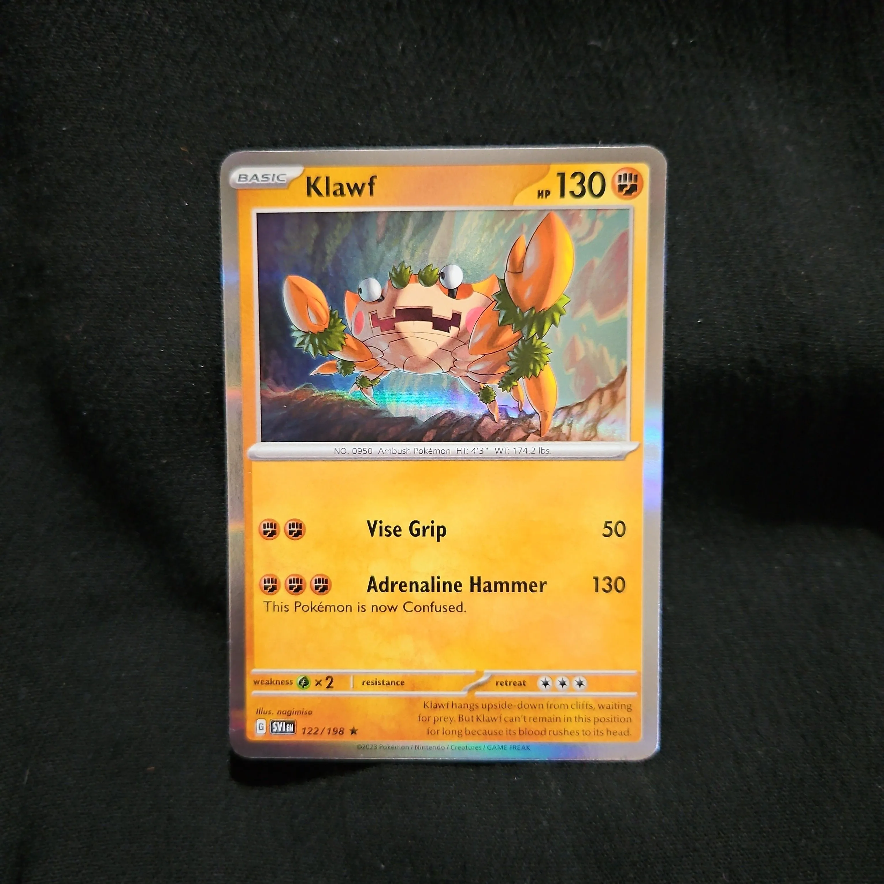 klawf pokemon card price Pokemon TCG Scarlet & Violet Klawf Reverse Holo 122/198 main image 0