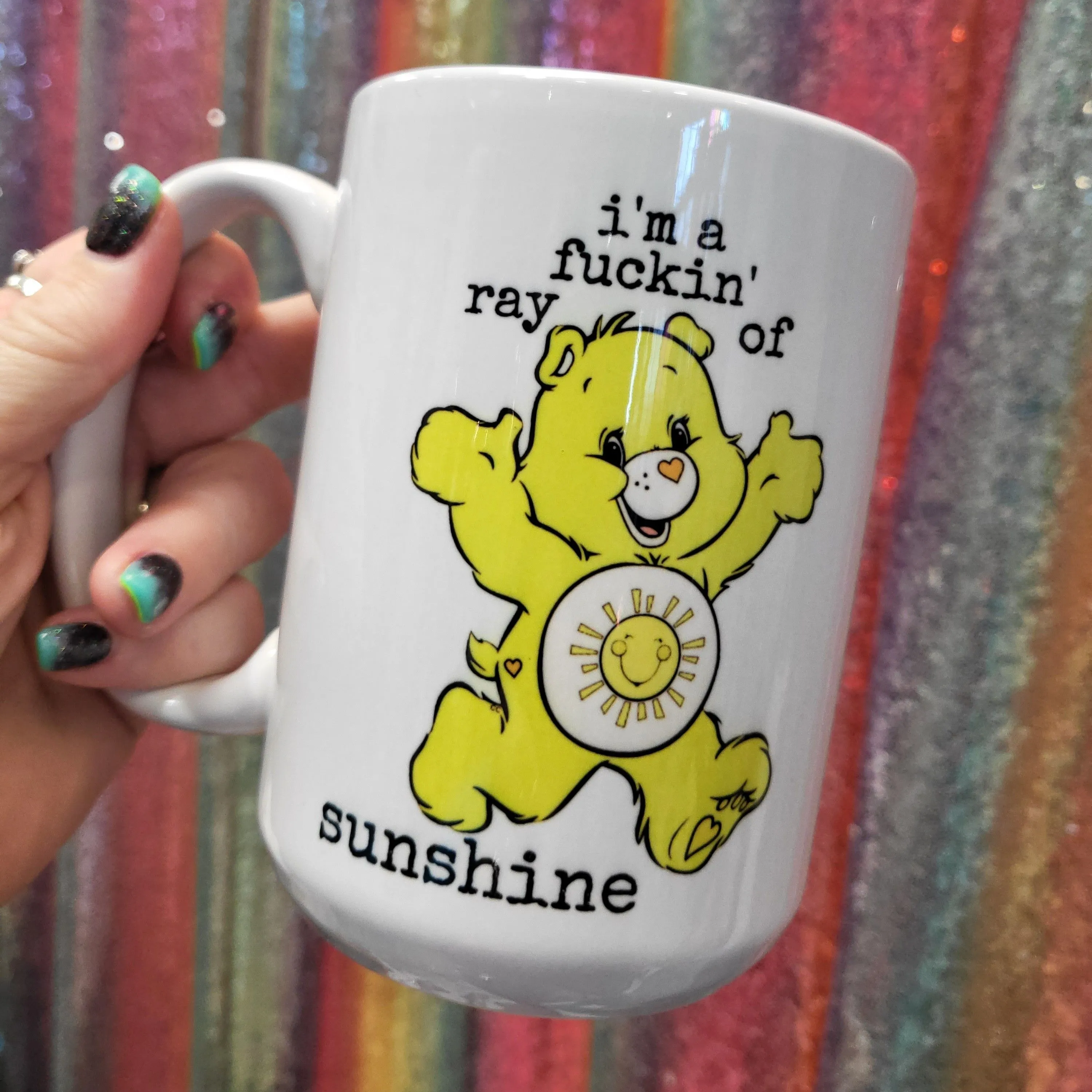 Product image for carebear mug I am a fucking ray of sunshine