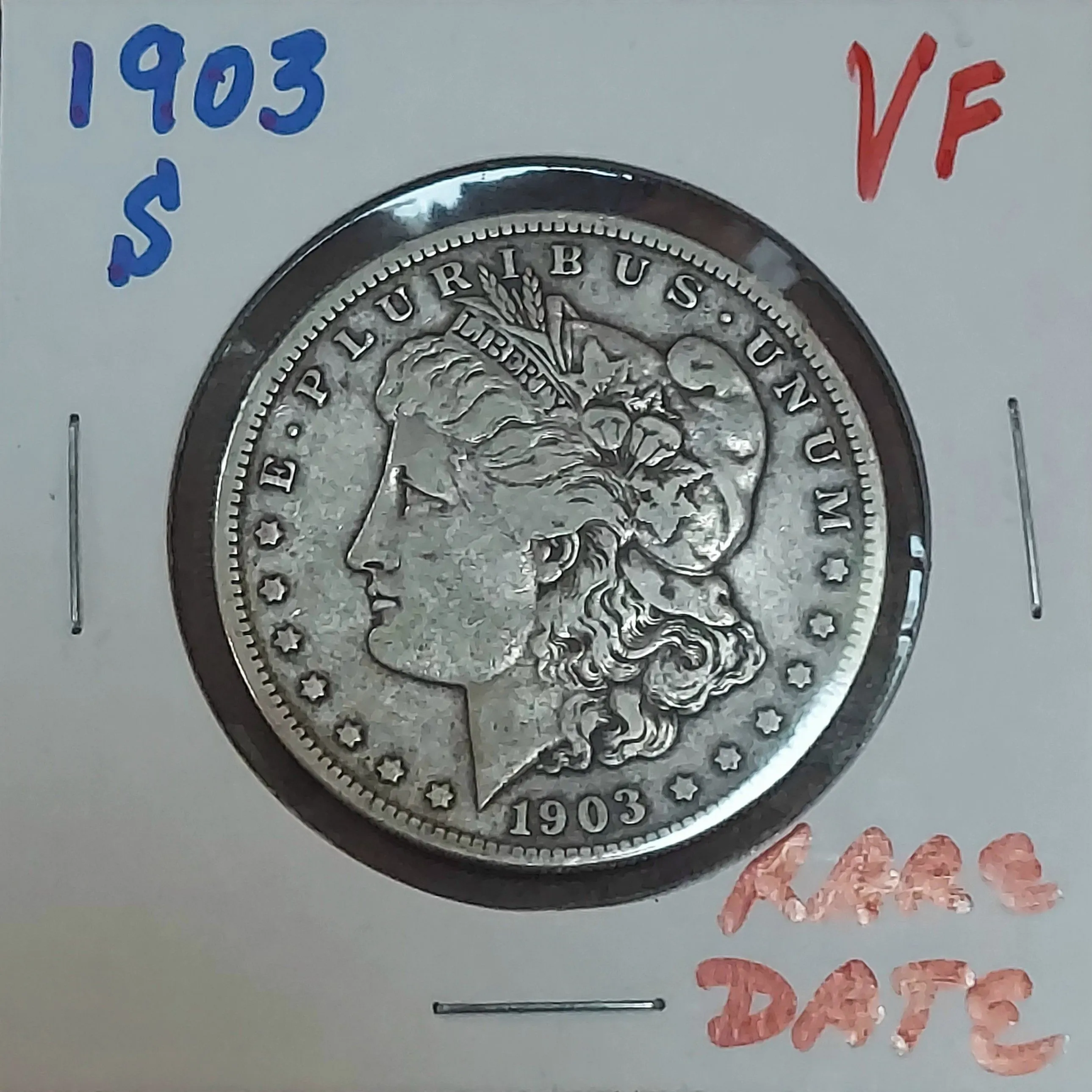 Product image for 1903-S MORGAN DOLLAR GRADING VF RARE DATE