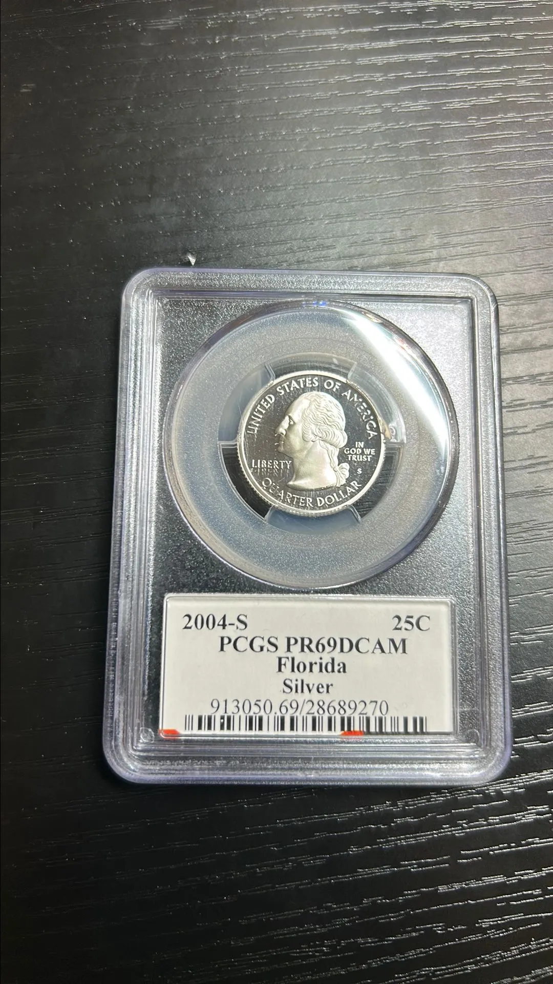 Product image for 2004-S PR69DCAM Florida quarter