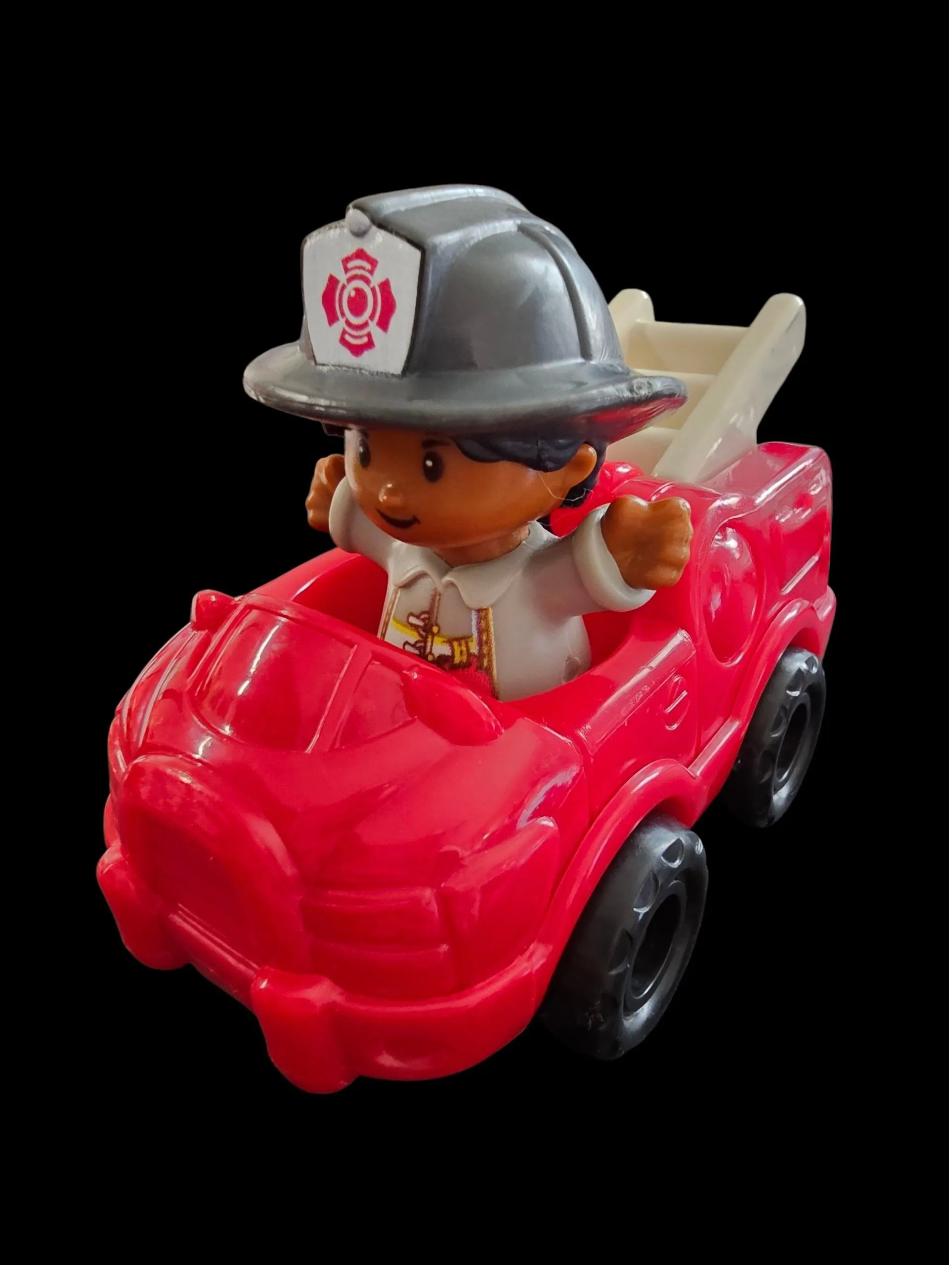 Product image for Fisher Price Little People Fire Truck Vehicle with Fireman Figure