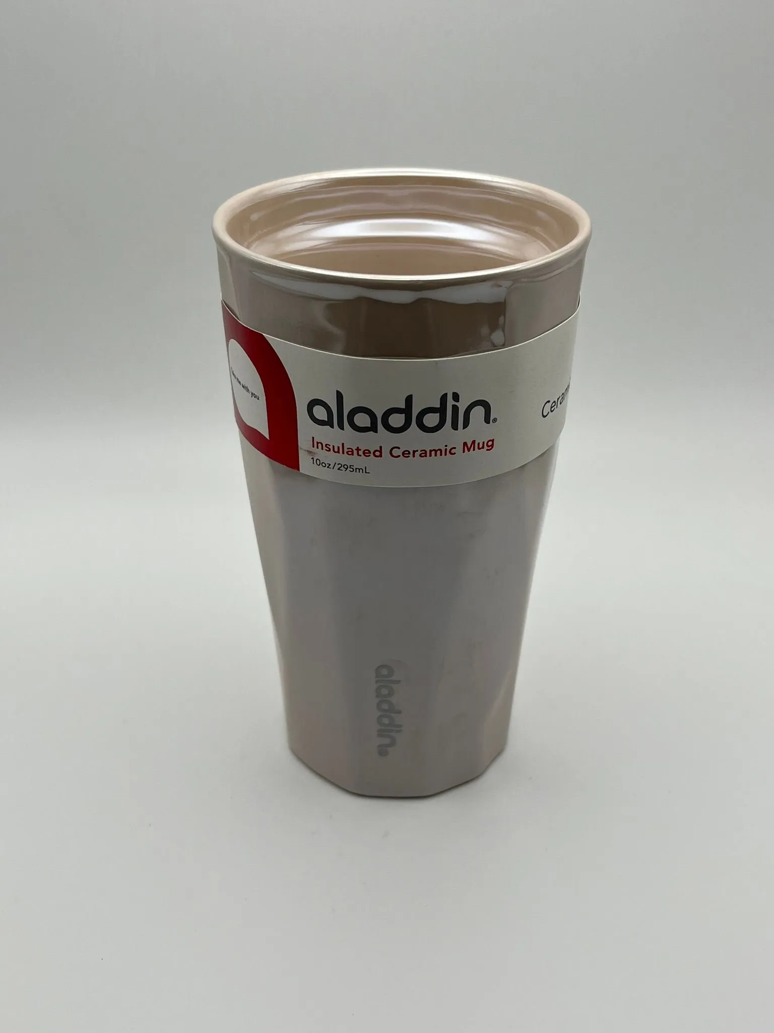 Product image for Aladdin Stanley 10oz Insulated Ceramic Beige Travel Mug No Lid Used