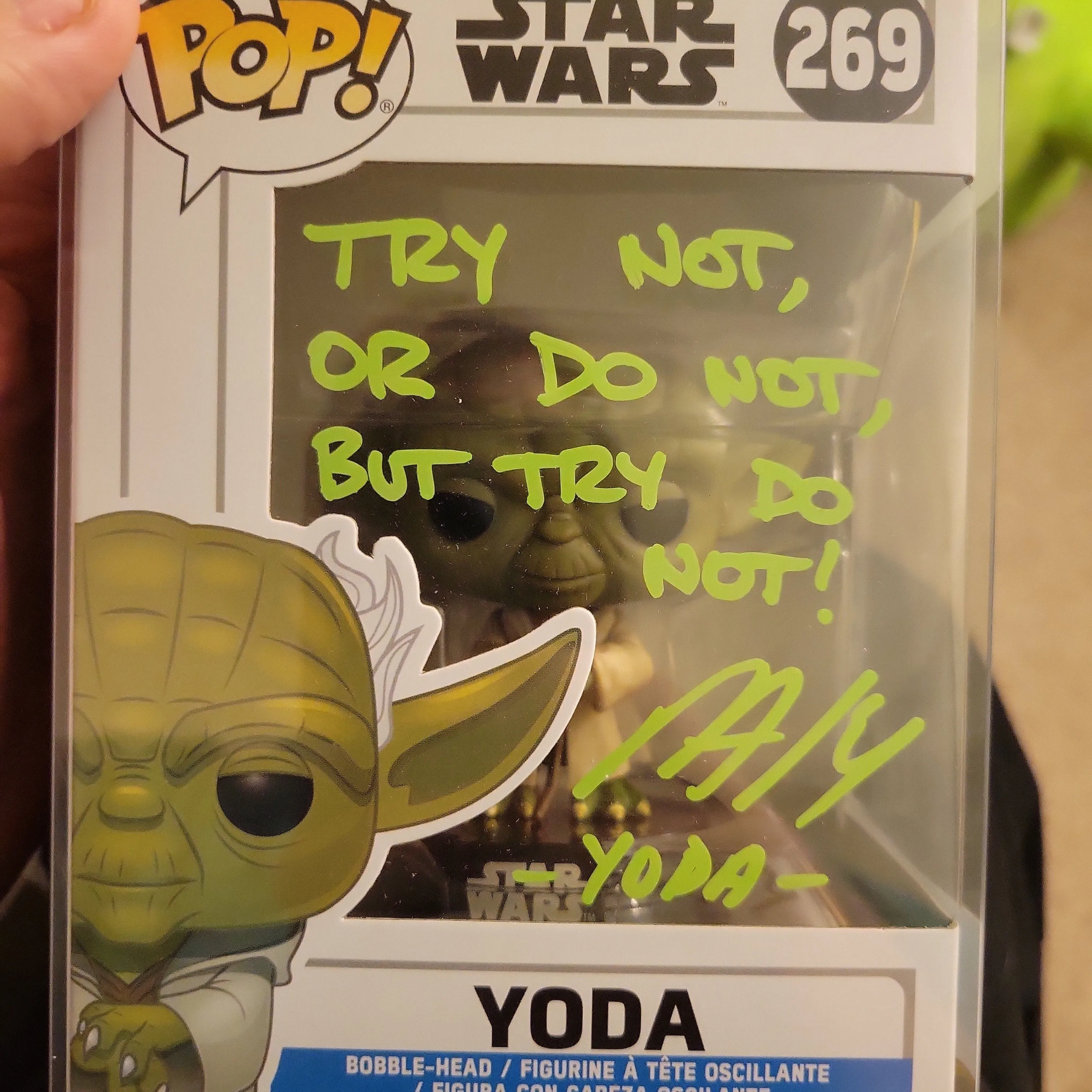 Product image for signed yoda!