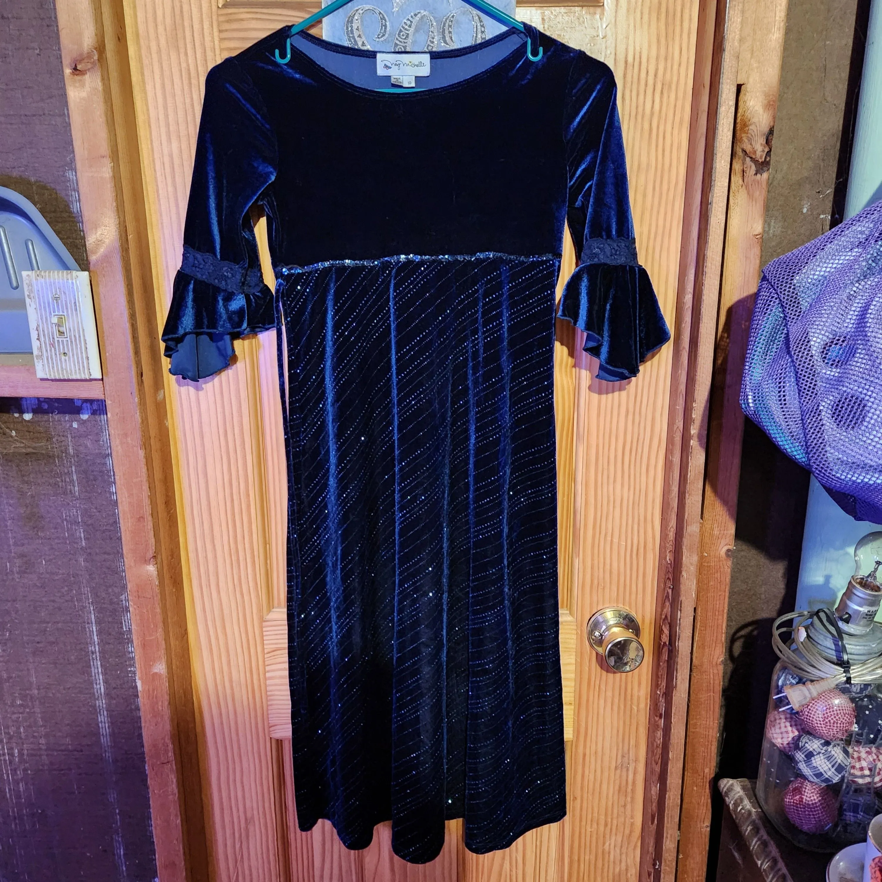 Product image for 49. NWOT Adorable blue holiday dress for little girls