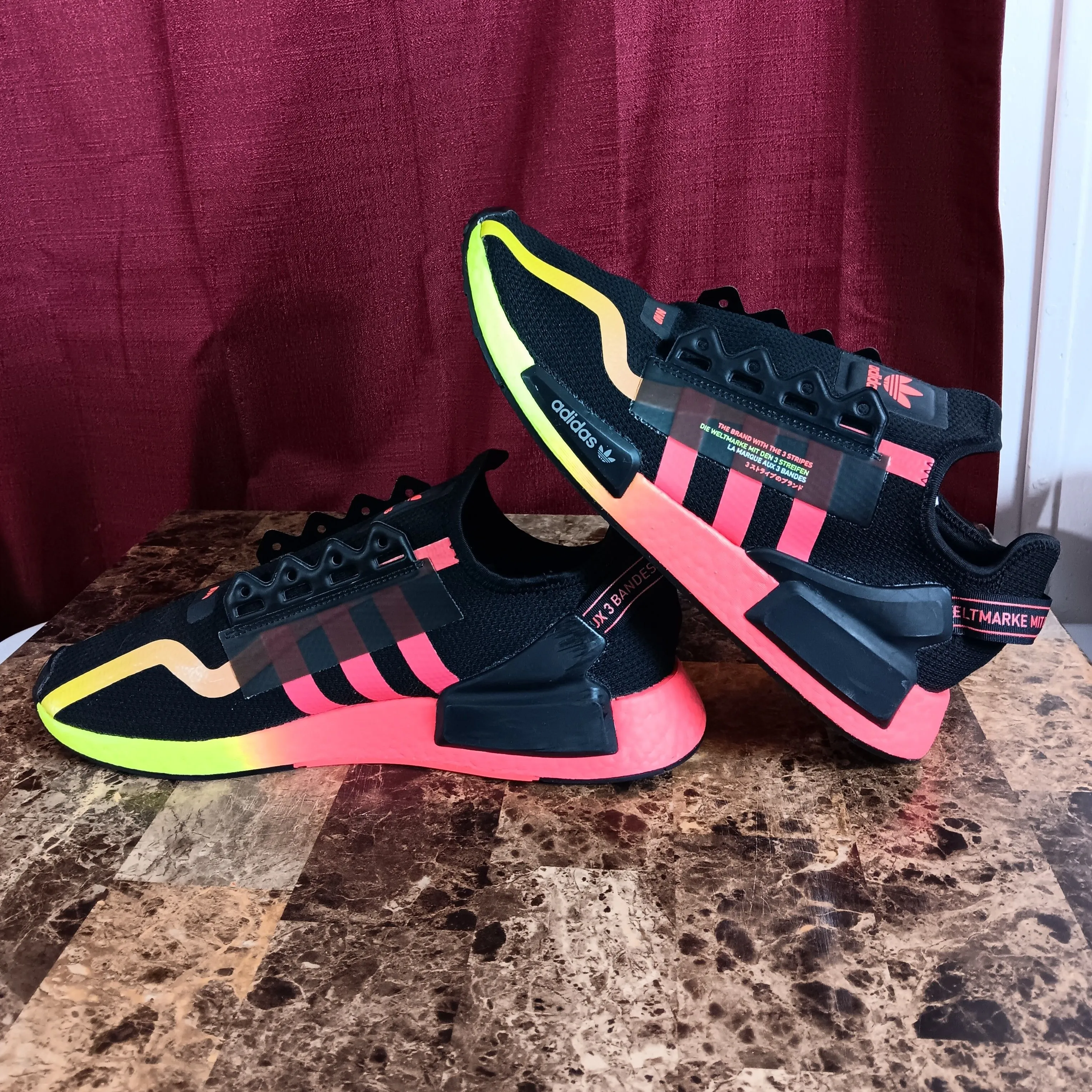 adidas gazelle silver green womens ADIDAS Size 13 Black Woven Nylon Lace Up Sneakers – Sui Generis Designer  Consignment main image 0