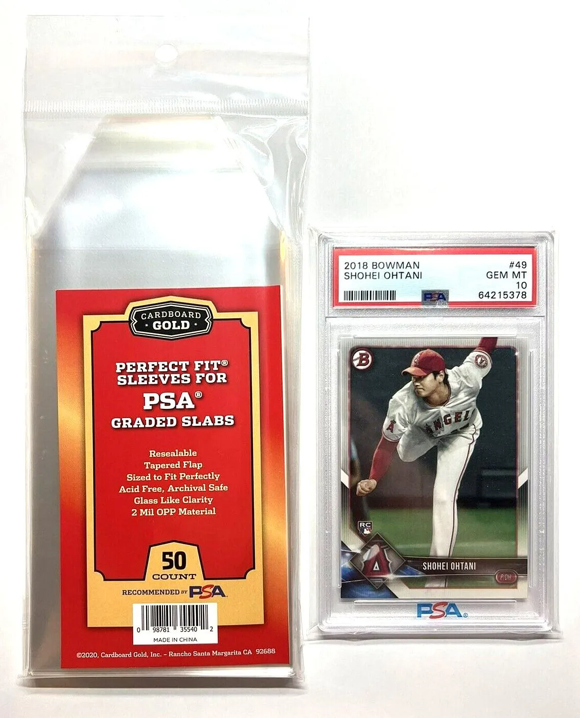 Product image for PSA Sleeves Cardboard Gold