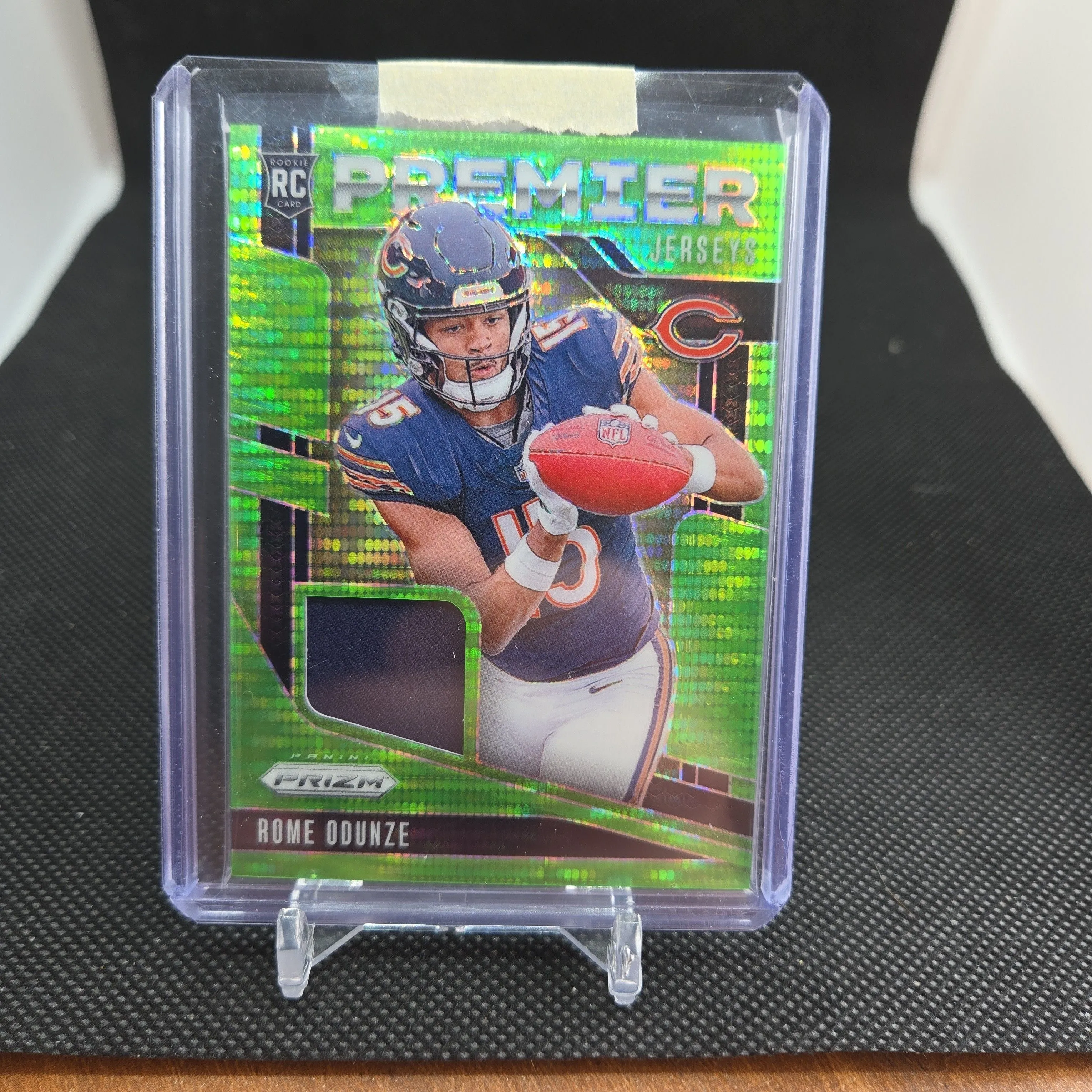 Product image for 2024 Prizm Green Pulsar Rome Odunze Rookie Patch Bears