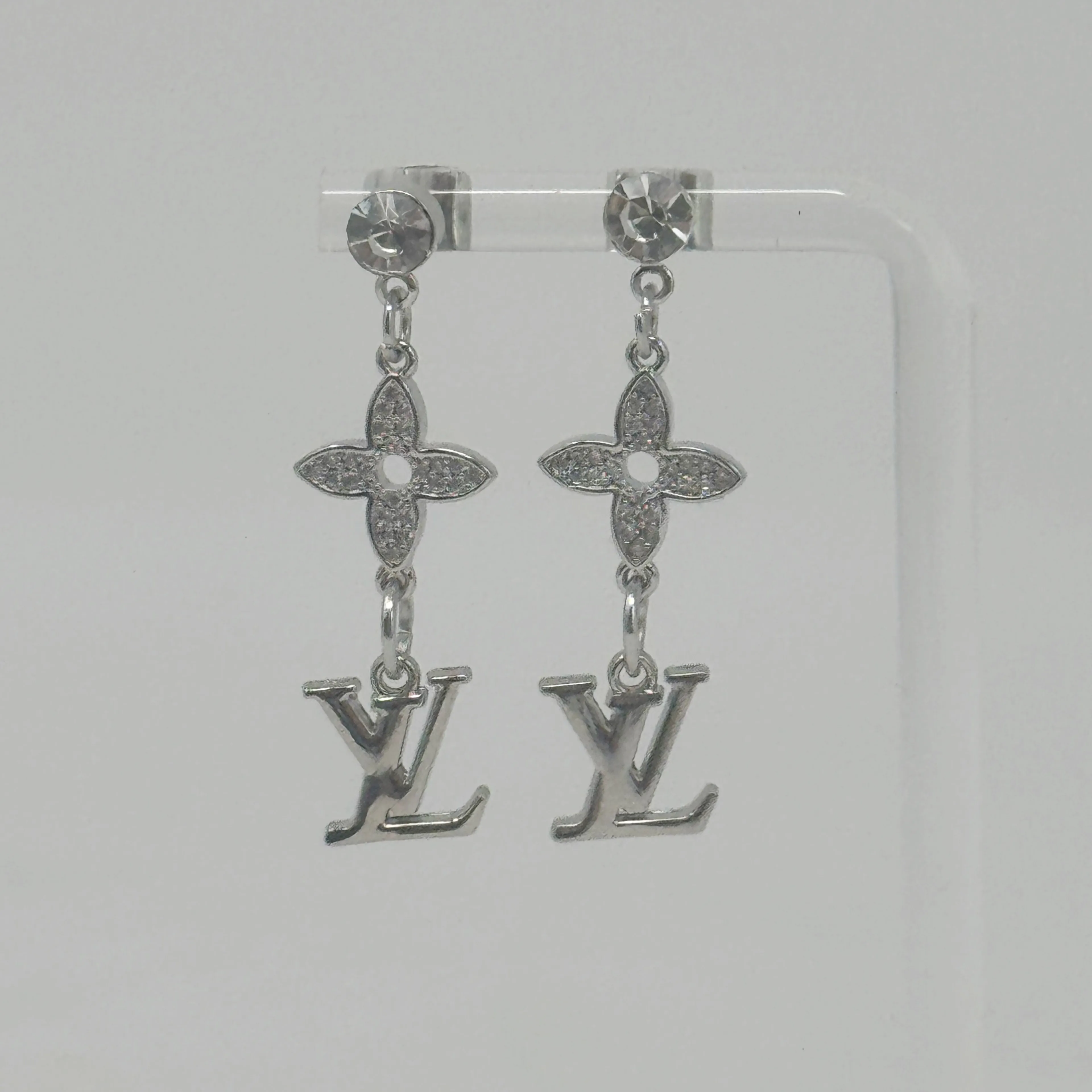 Product image for LOUIS VUITTON Upcycled Silver Fleur Earrings