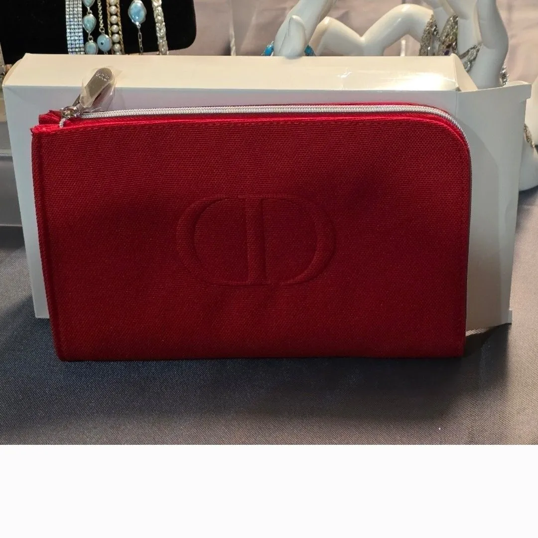 Product image for dior canvas makeup bag new with box