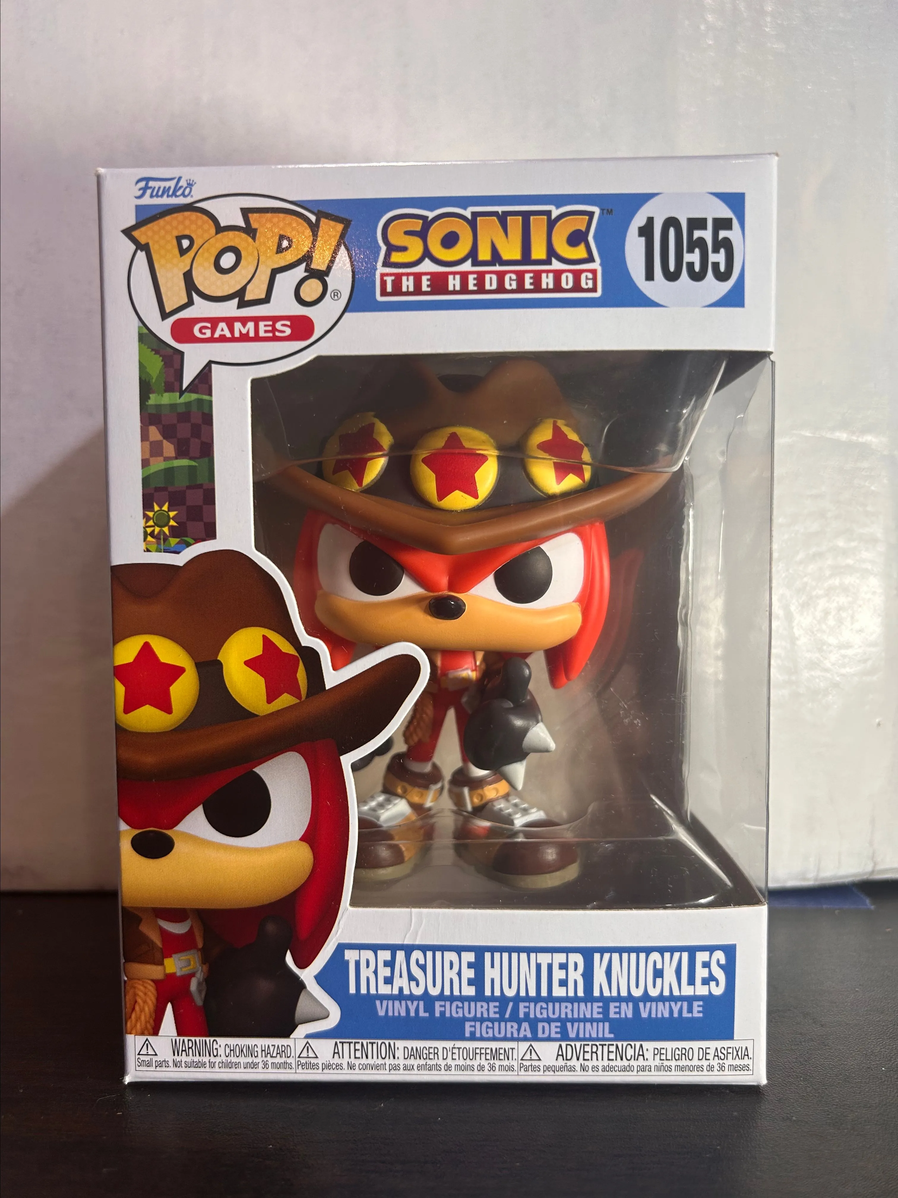 Product image for Treasure Hunter Knuckles Sonic the Hedgehog Games Funko Pop 1055 With Protector