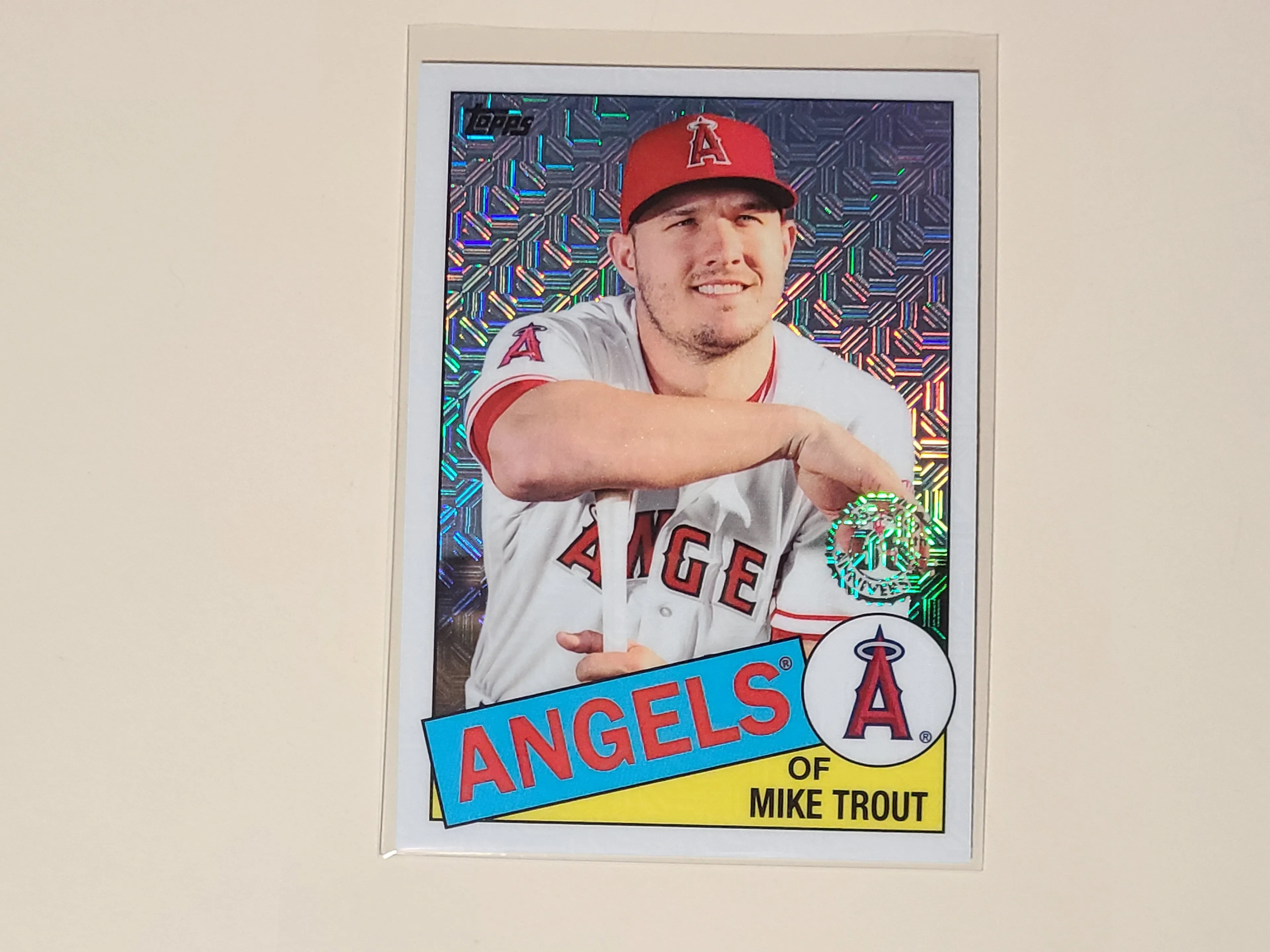 Product image for Mike Trout 2020 Topps Chrome Mojo Mega Silver Pack Refractor