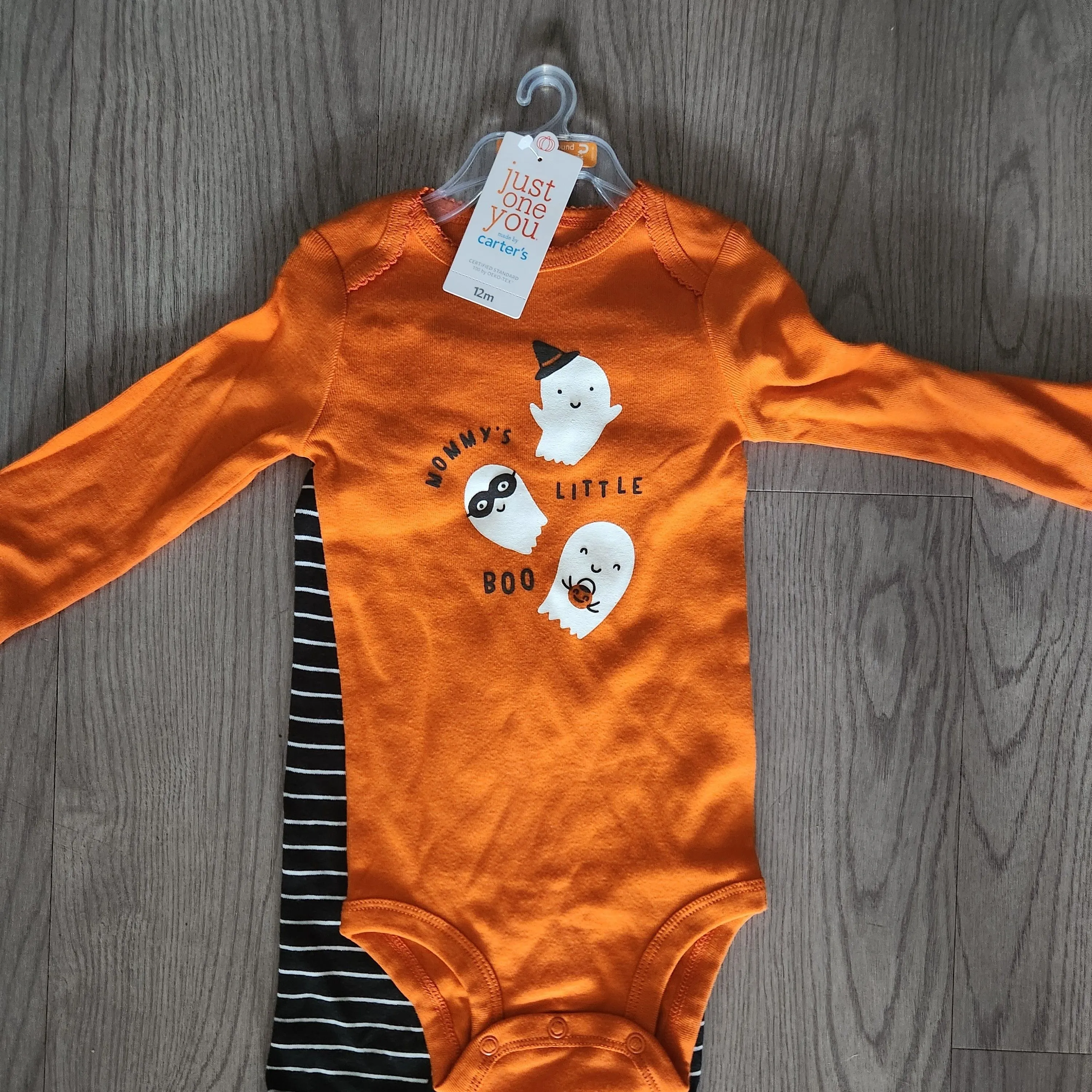 Product image for Carters Halloween 12 Months Unisex Mommys Little Boo Sleeper With Pants