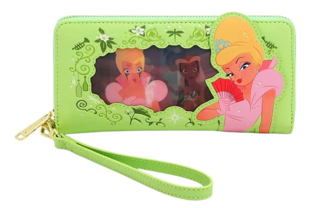 Product image for Loungefly Disney Princess and the Frog Tiana Lenticular Zip Around Wristlet/Wallet