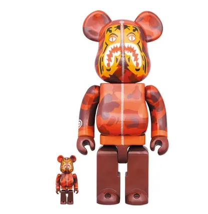 Product image for Collectible - Bearbrick x Bape Camo Tiger 100% & 400% Set Red Camo