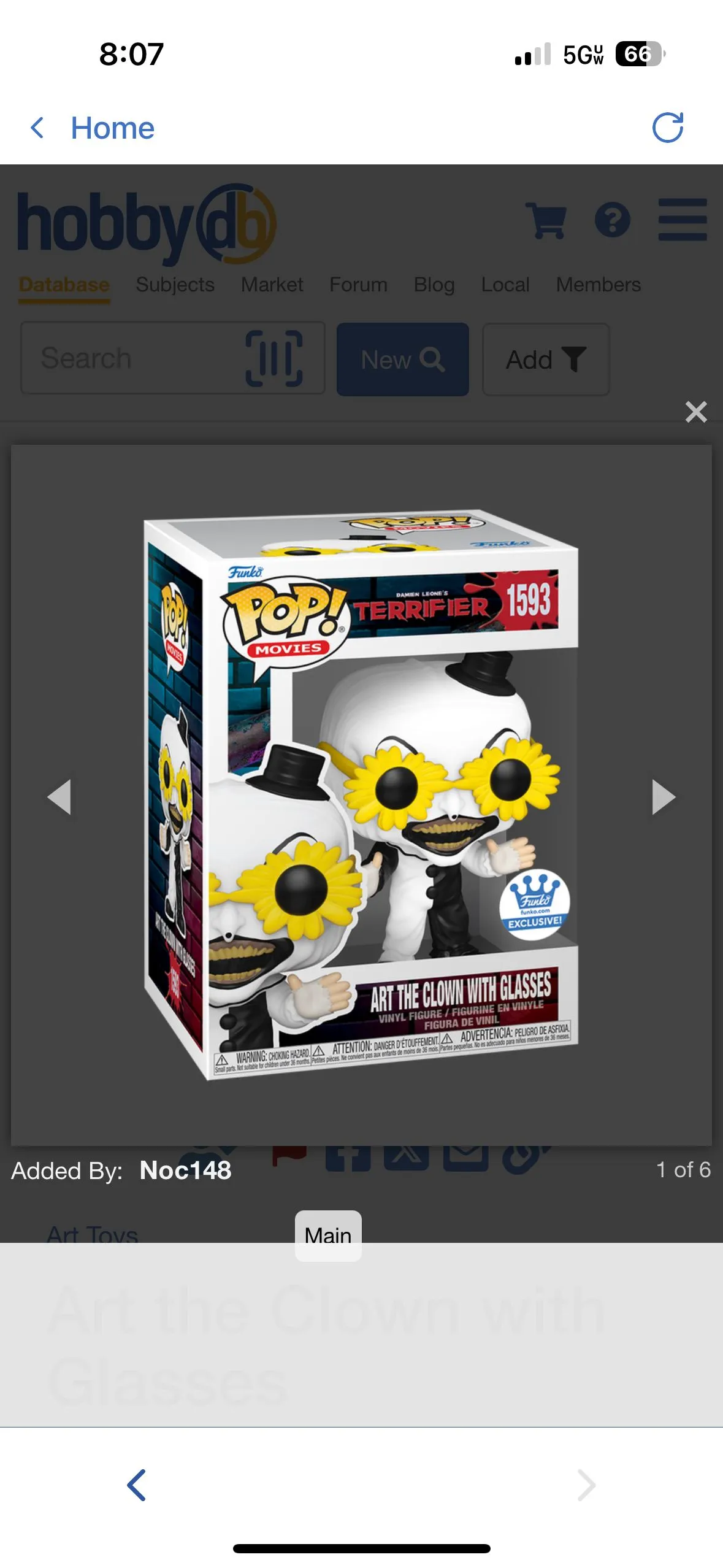 Product image for Horror || Terrifier - Art the Clown with Glasses (Funko Shop)