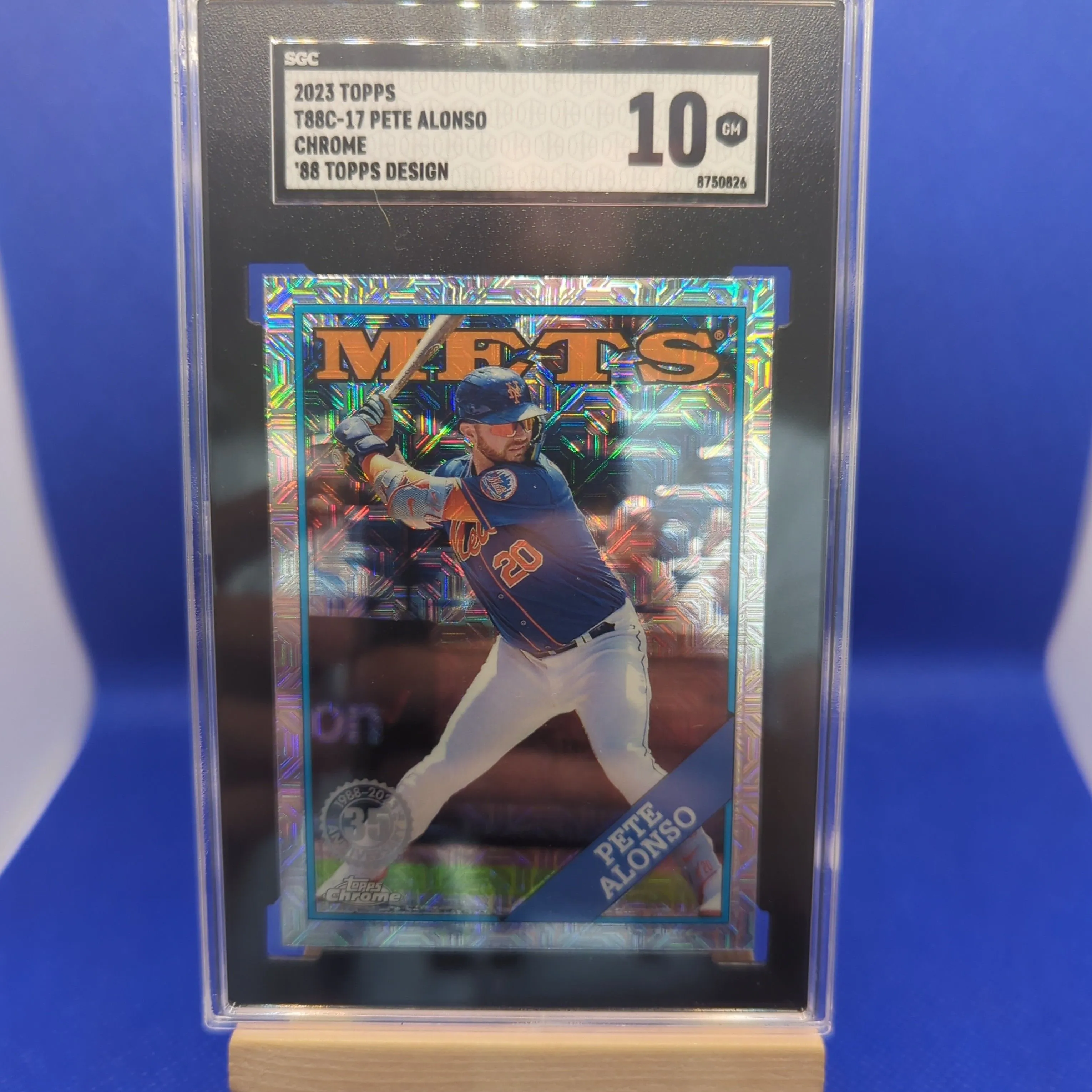 Product image for 2023 Topps Pete Alonso SGC Chrome '88 Topps 10