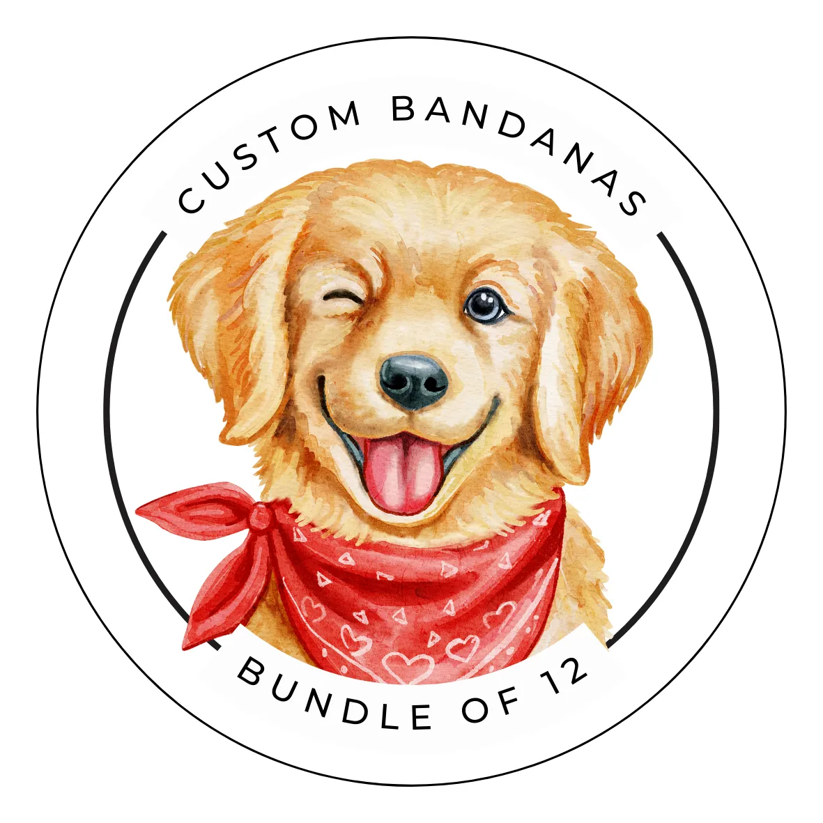 Product image for Custom Pet Bandana Bundle – Set of 12 🐶