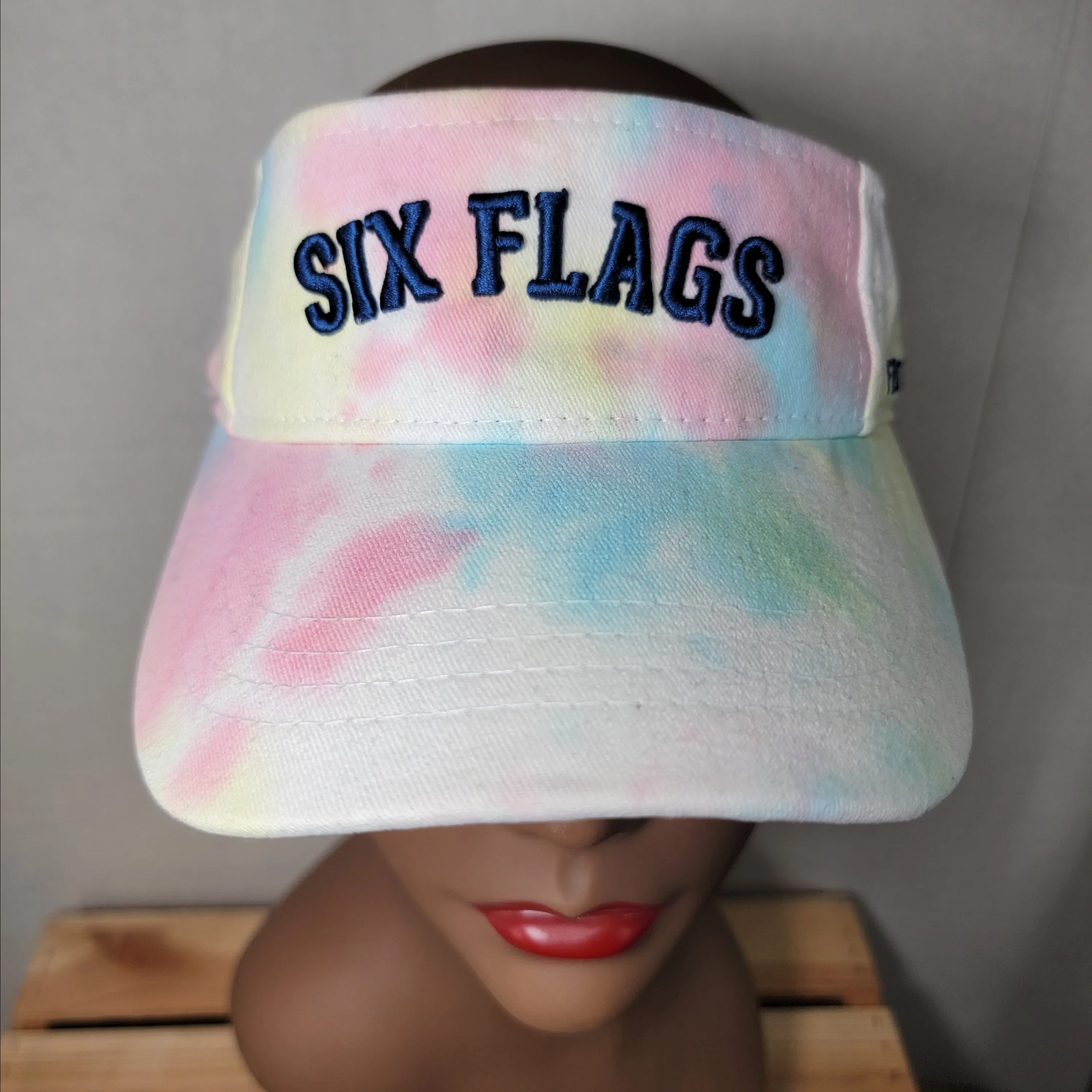Product image for Six Flags Fiesta Texas Pastel Tie Dye Adjustable Visor