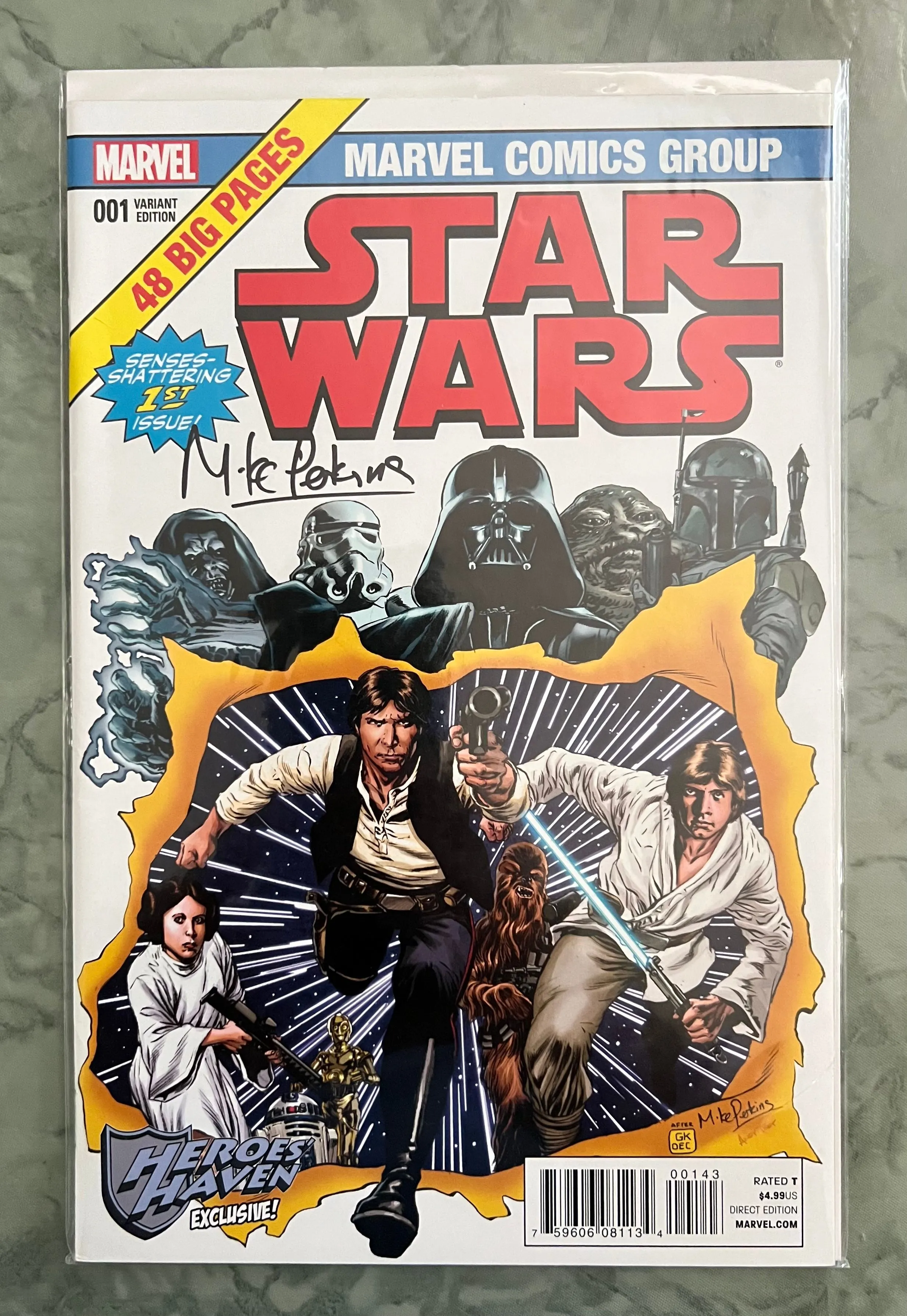 Product image for STAR WARS 1 X-MEN HOMAGE COVER SIGNED PERKINS