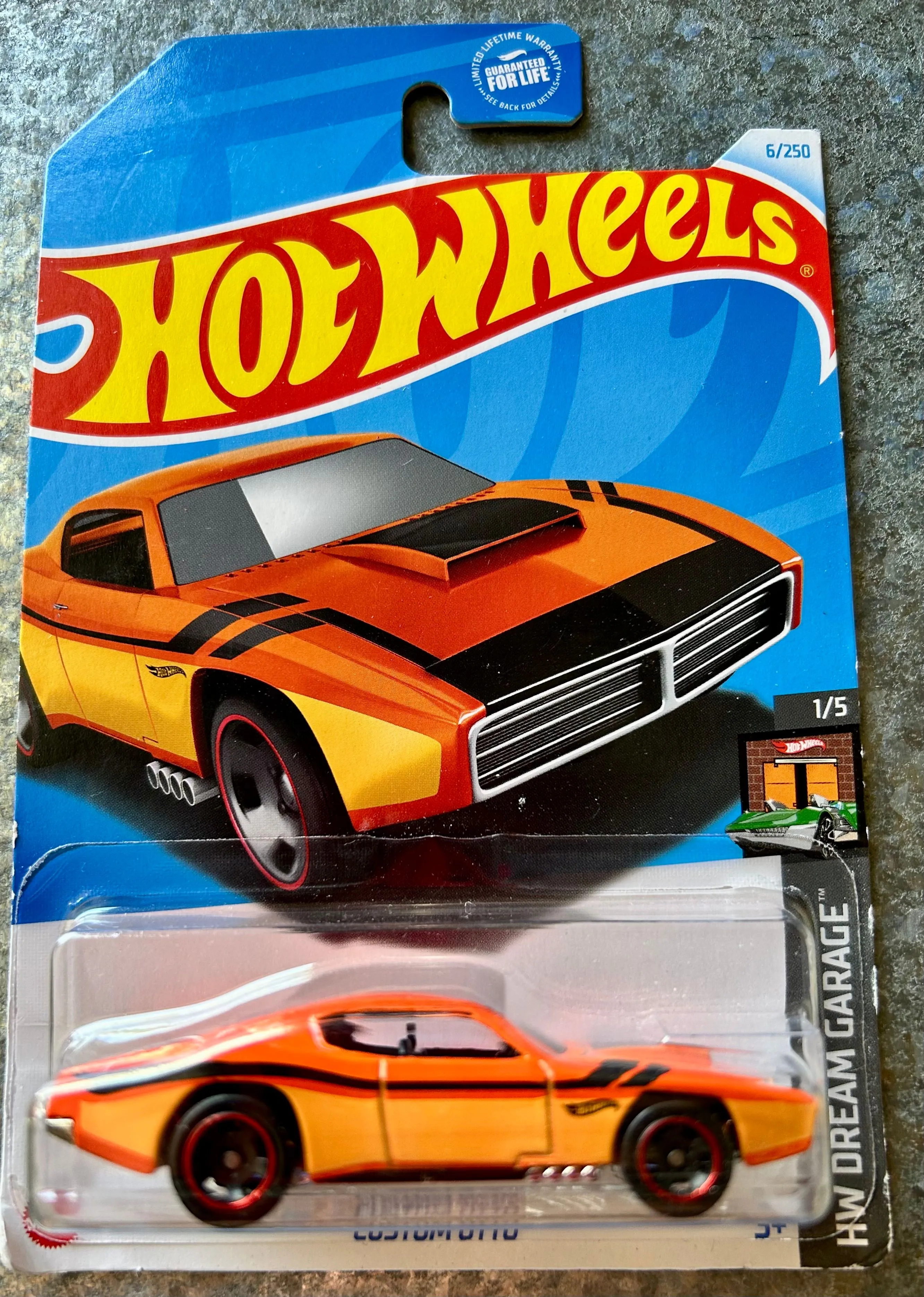 Product image for Hot Wheels Custom Otto 6/250 HW Dream Garage 1/5 Orange 1/64 Scale Diecast 2024