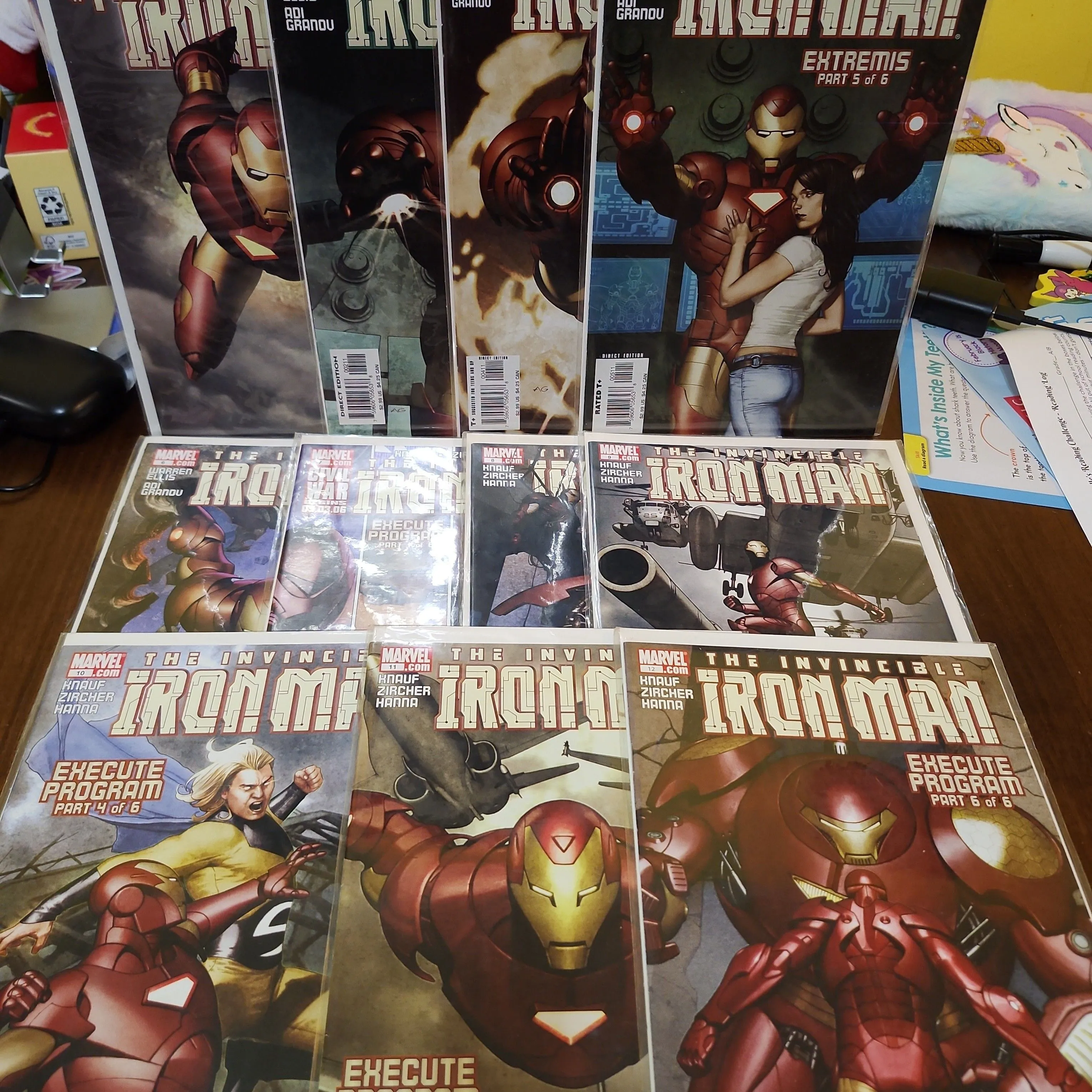 Product image for Invincible Iron Man #1 2 4 5 6 7 8 9 10 11 12 (Extremis + Execute Program)