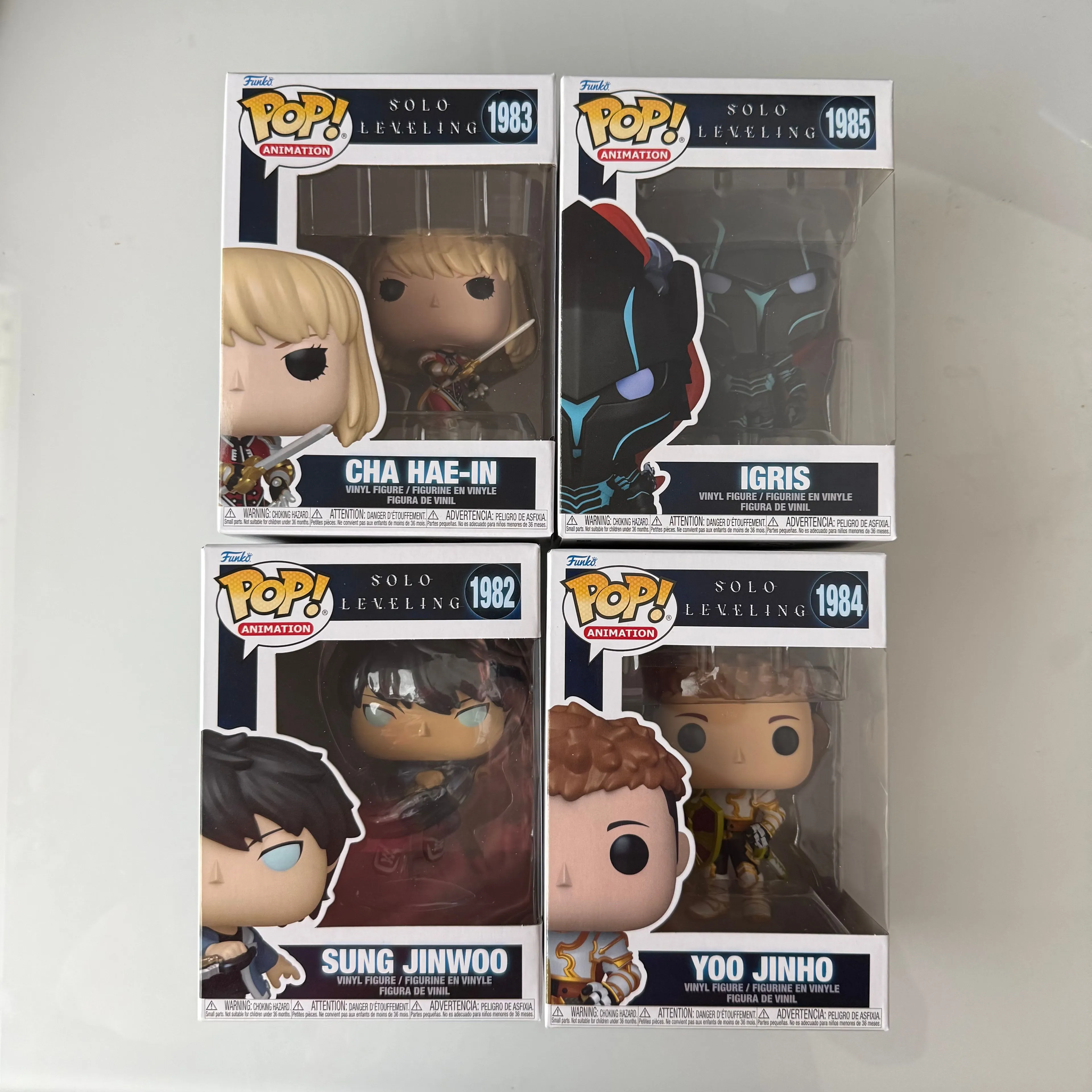 Product image for Solo leveling Funko Pop bundle, Sung Jinwoo, Yoo Jinho, Igris and Cha Hae-In